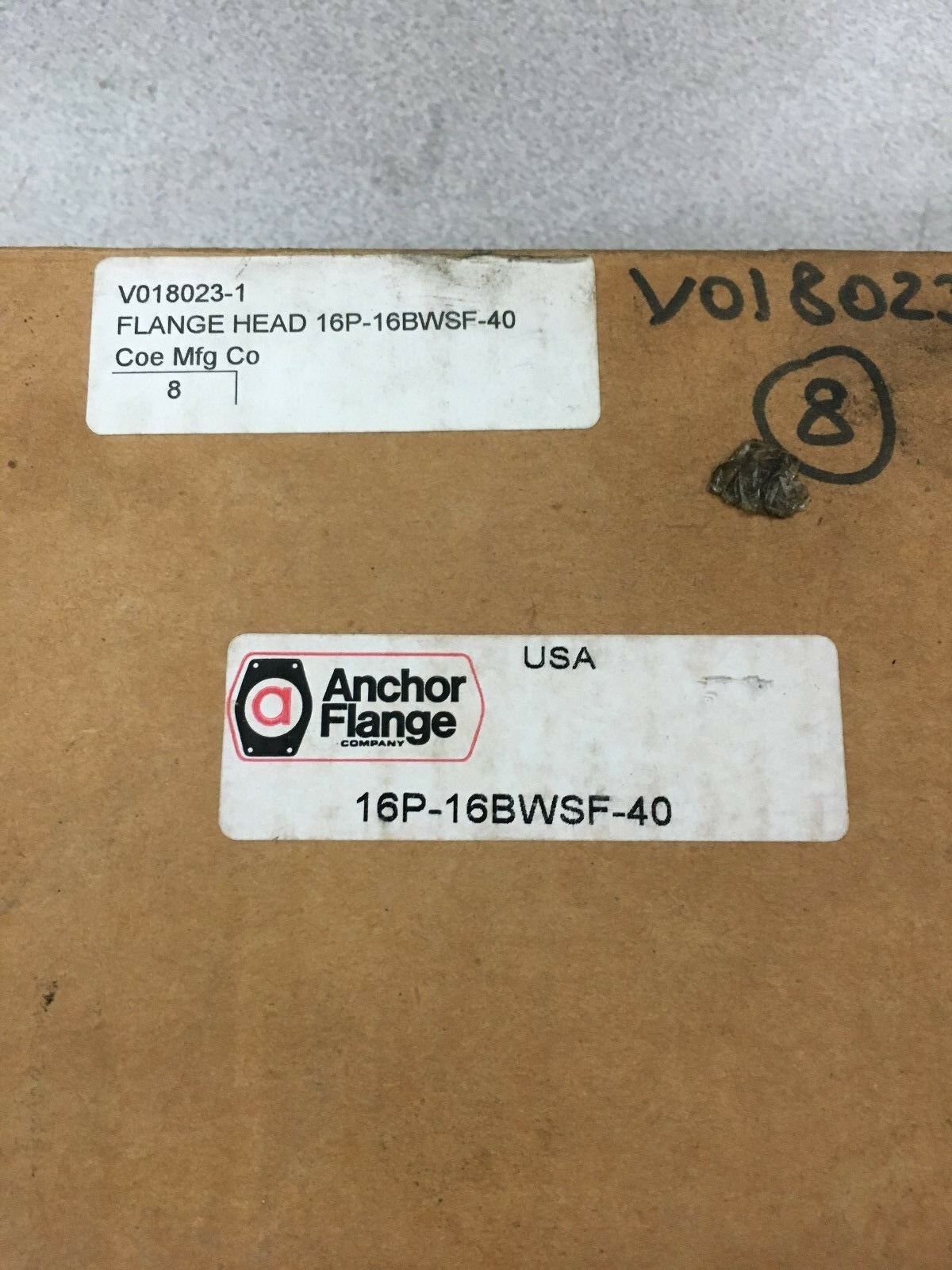 NEW BOX OF 8 ANCHOR FLANGE COMPANY FLANGE HEADS 16P-16BWSF-40