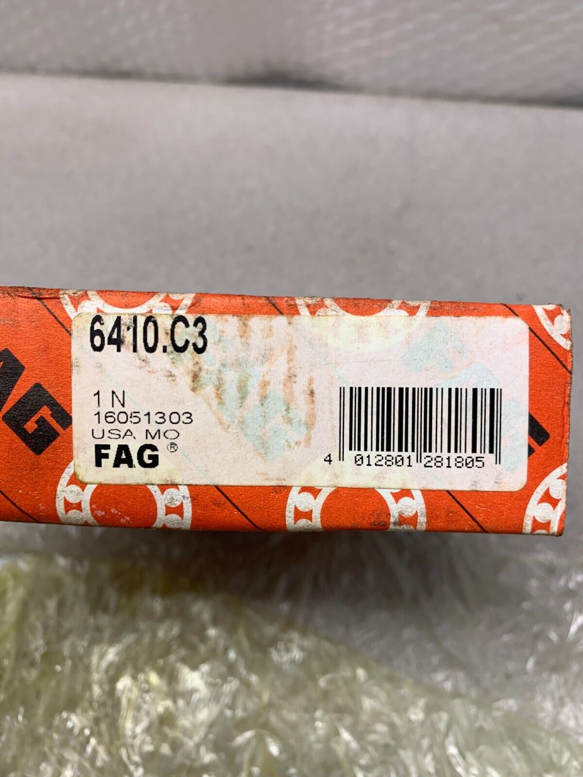 NEW IN BOX FAG 6410C3 RADIAL DEEP GROOVE BALL BEARING 6410.C3