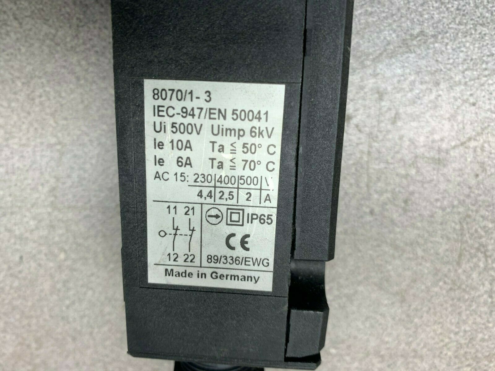 USED STAHL LIMIT SWITCH 8070/1-3