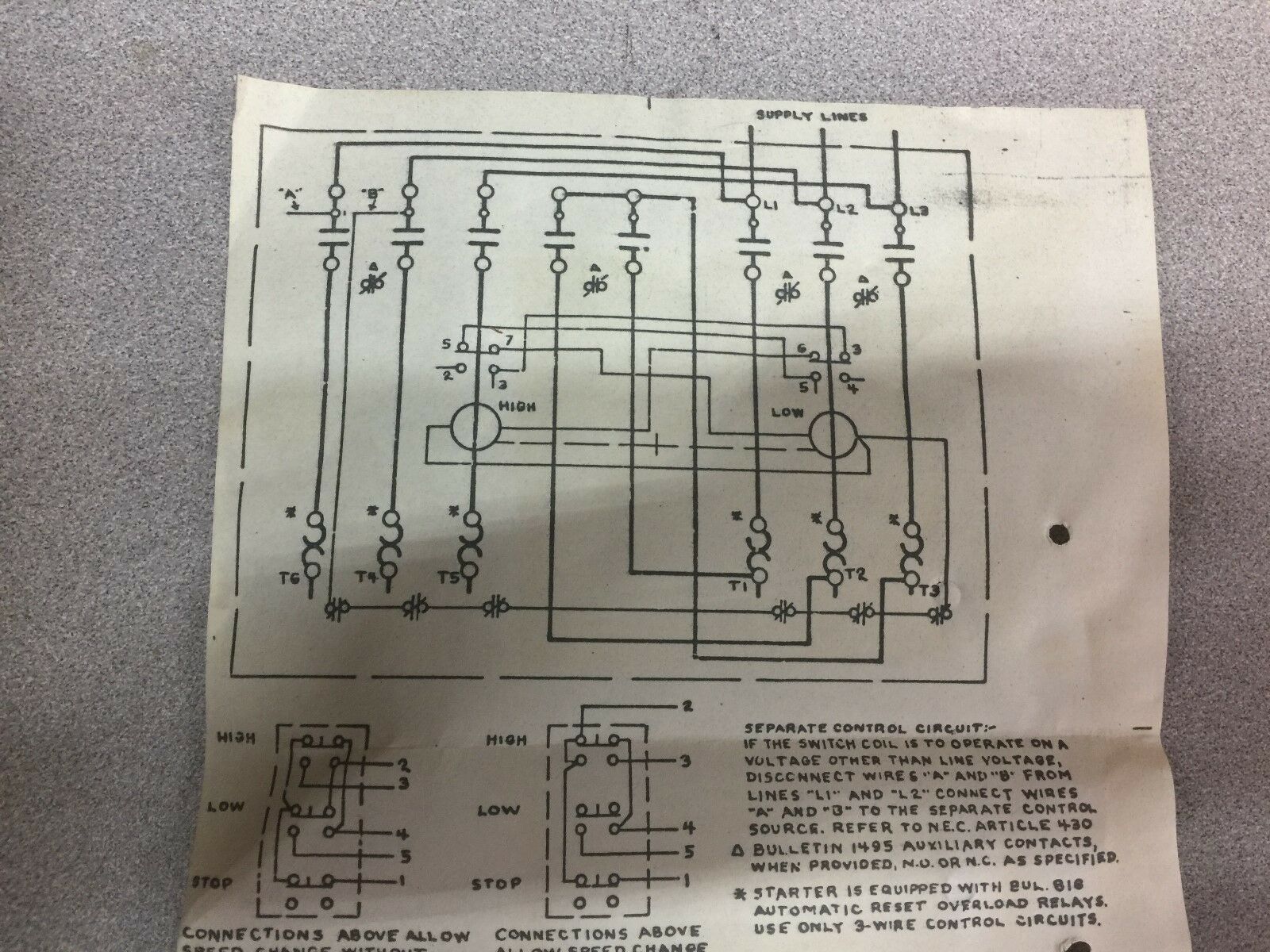 NEW IN BOX ALLEN BRADLEY TWO SPEED SIZE 1 STARTER CONSEQUENT POLE F663069/1