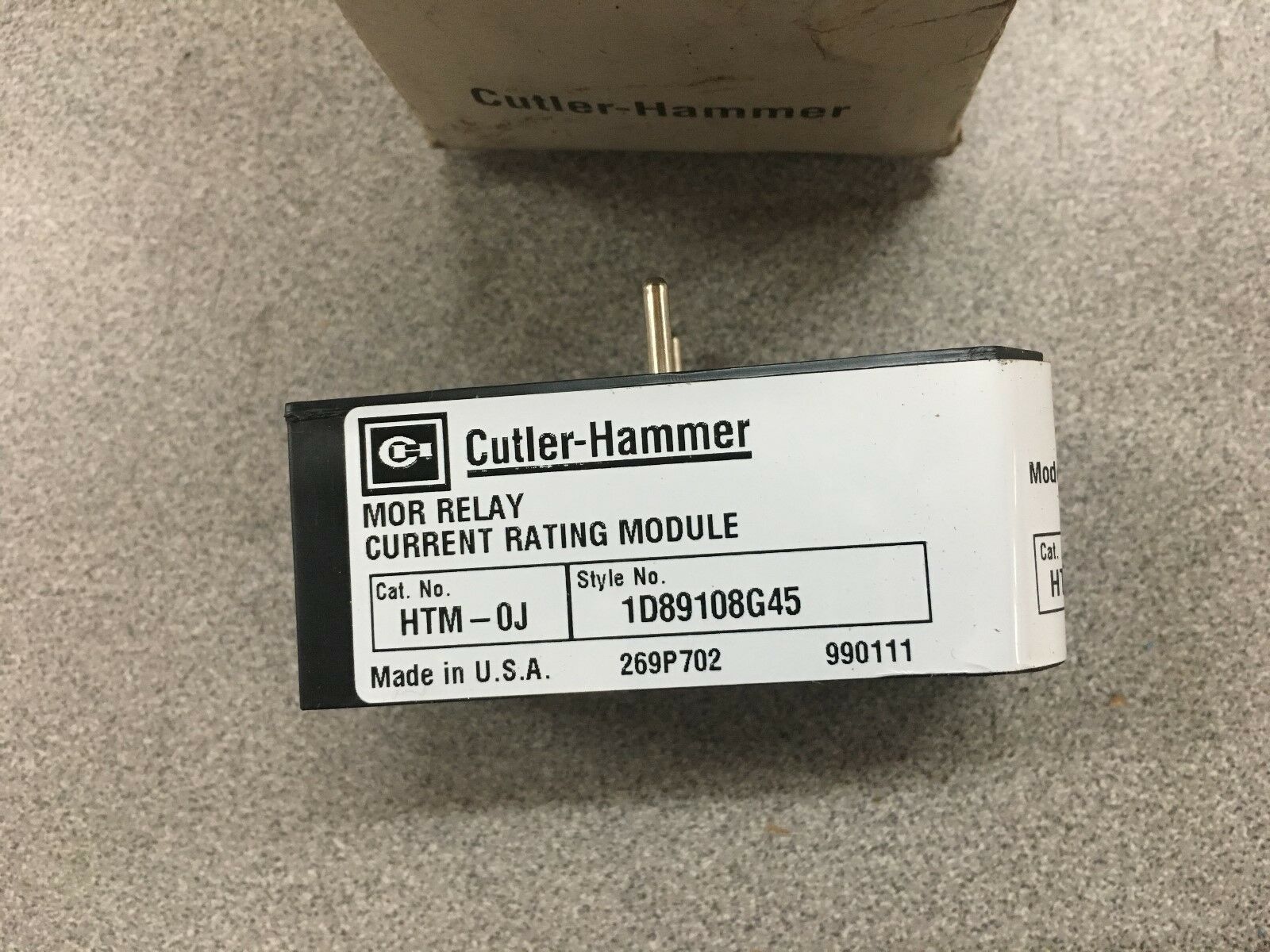 NEW IN BOX CUTLER-HAMMER CURRENT RATING MODULE HTM-0J STYLE 1D89108G45