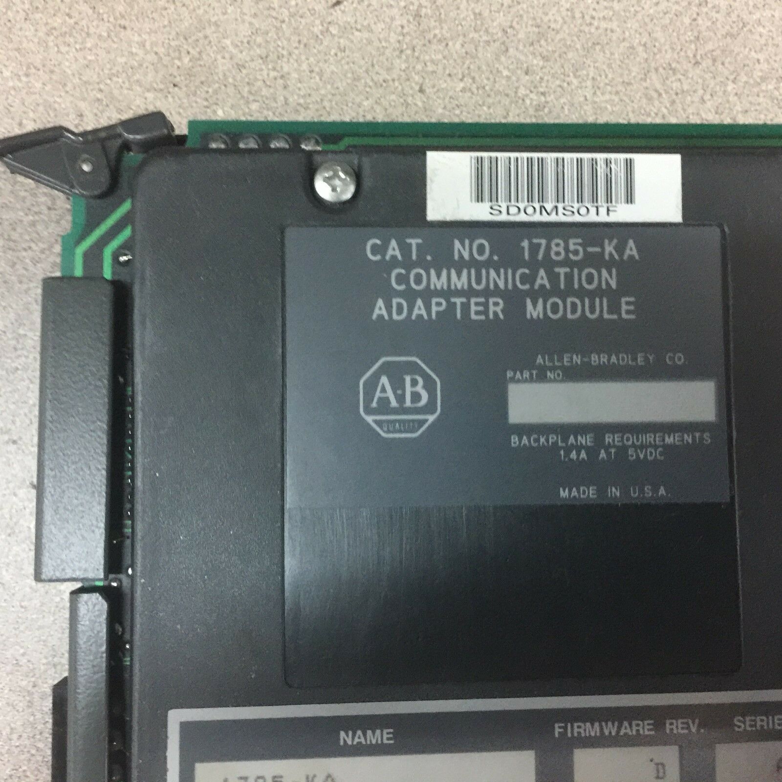 USED ALLEN BRADLEY COMMUNICATION ADAPTER 1785-KA