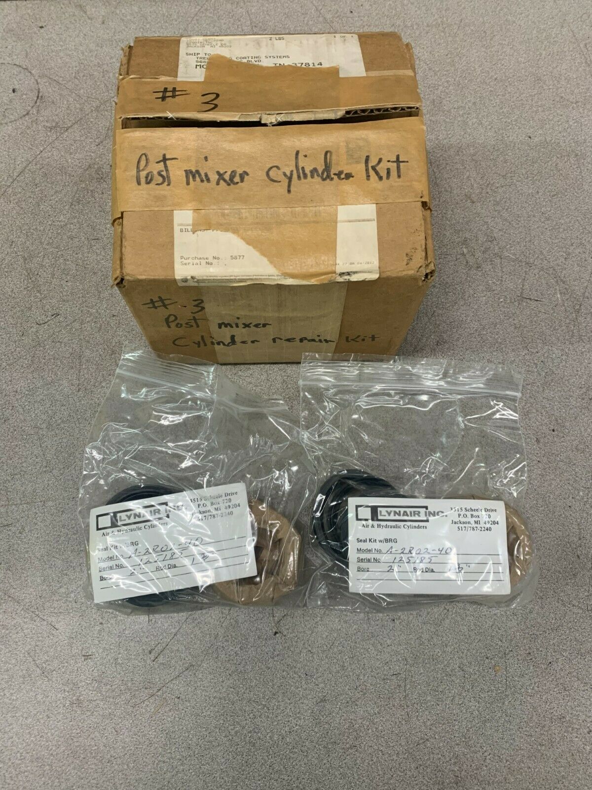 NEW LYNAIR CYLINDER REPAIR KIT A-2R02-40