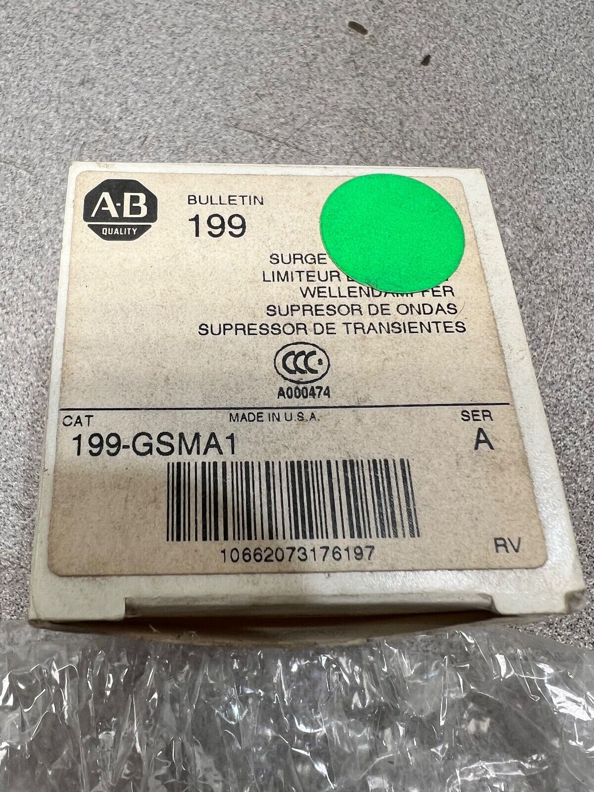 NEW IN BOX ALLEN BRADLEY SURGE SURPRESSOR 199-GSMA1 SERIES A