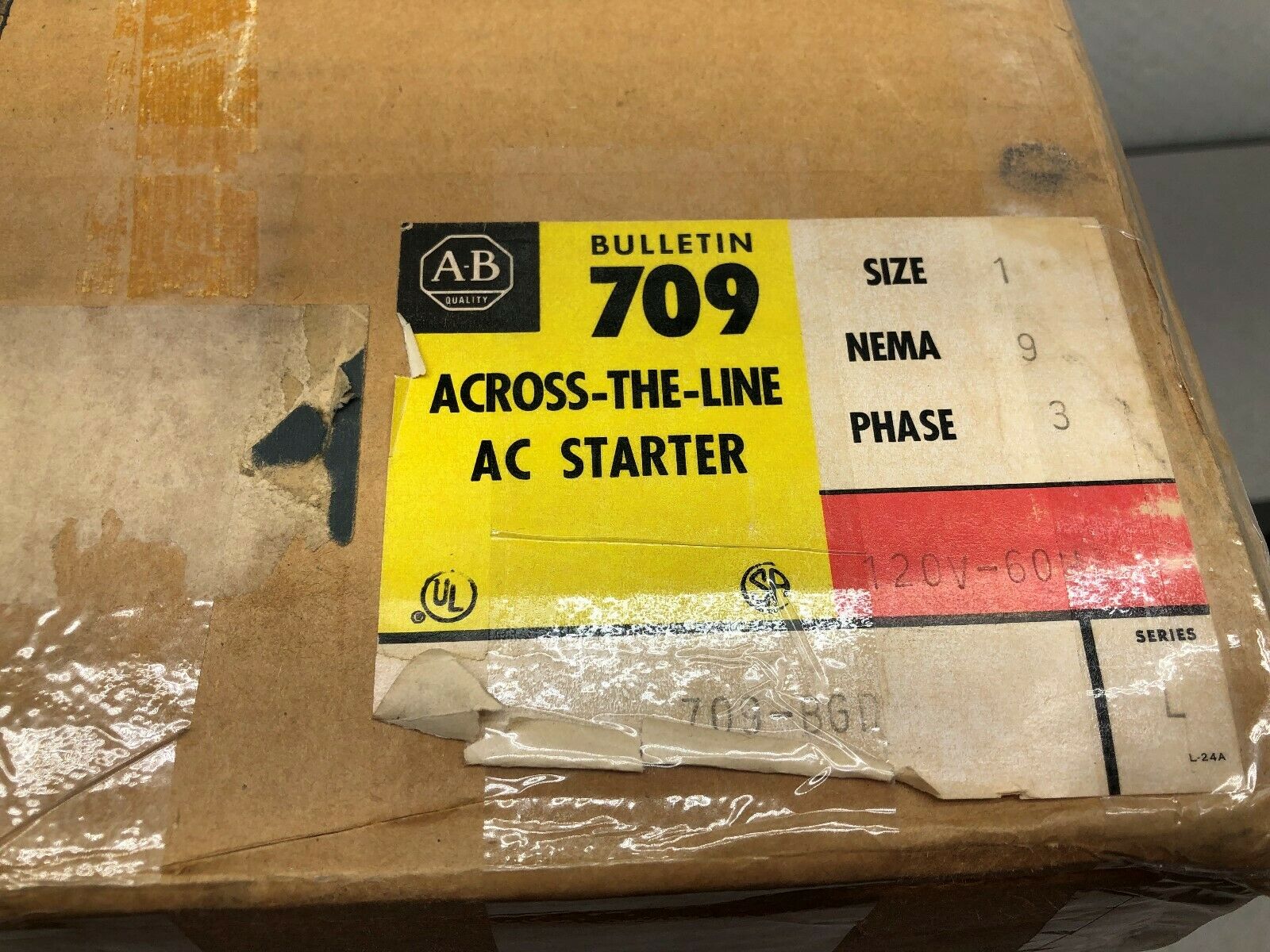 NEW IN BOX ALLEN BRADLEY 709 SIZE 1 3 PH 120 VAC COIL ARCOSS THE LINE STARTER 70