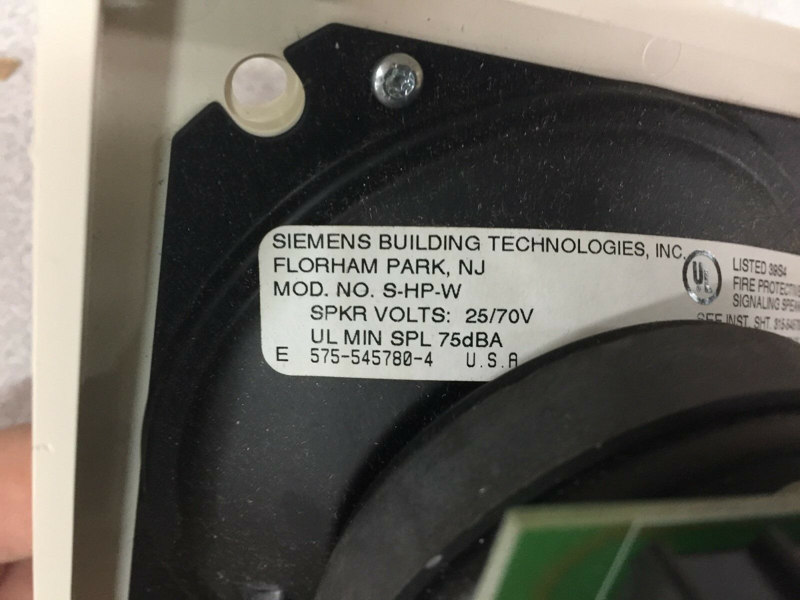 NEW NO BOX SIEMENS S-HP-W SPEAKER 500-699735