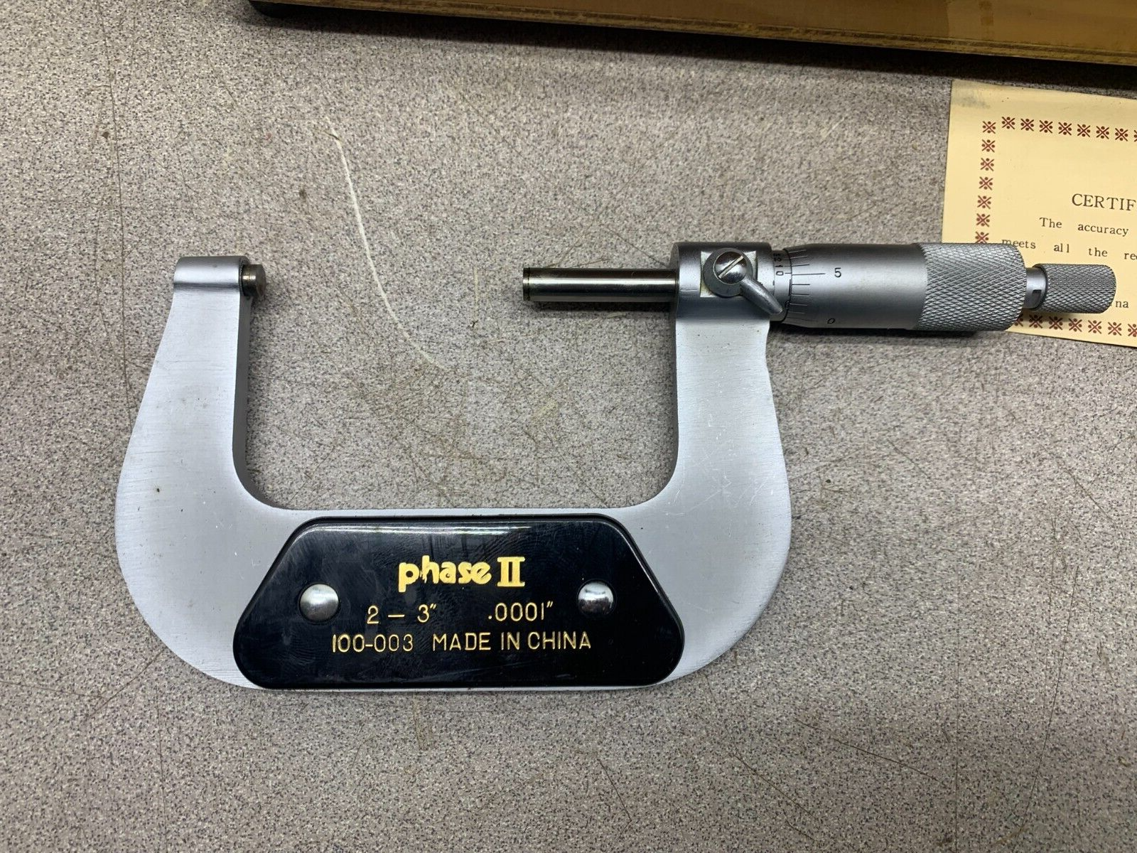 USED SET OF MICROMETERS PHASE II 0-4" .0001" SET OF 4 TOTAL