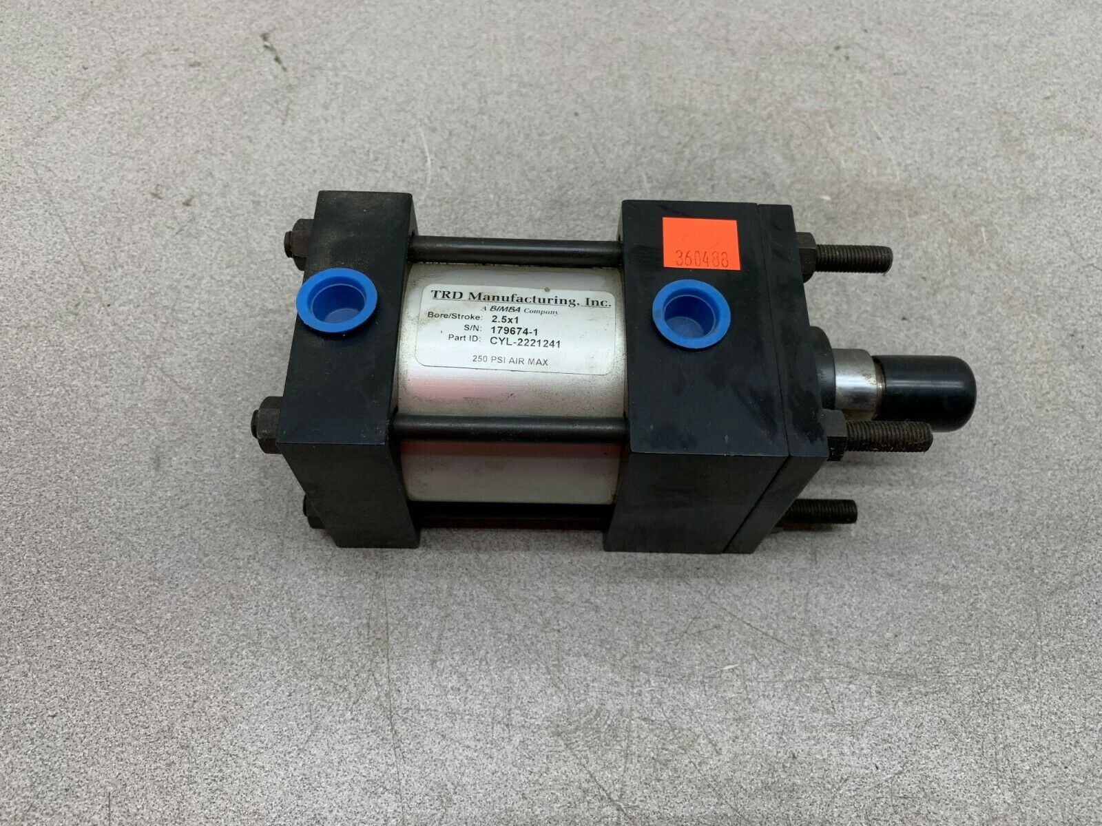 NEW NO BOX BIMBA 2.5X1 PNEUMATIC CYLINDER CYL-2221241