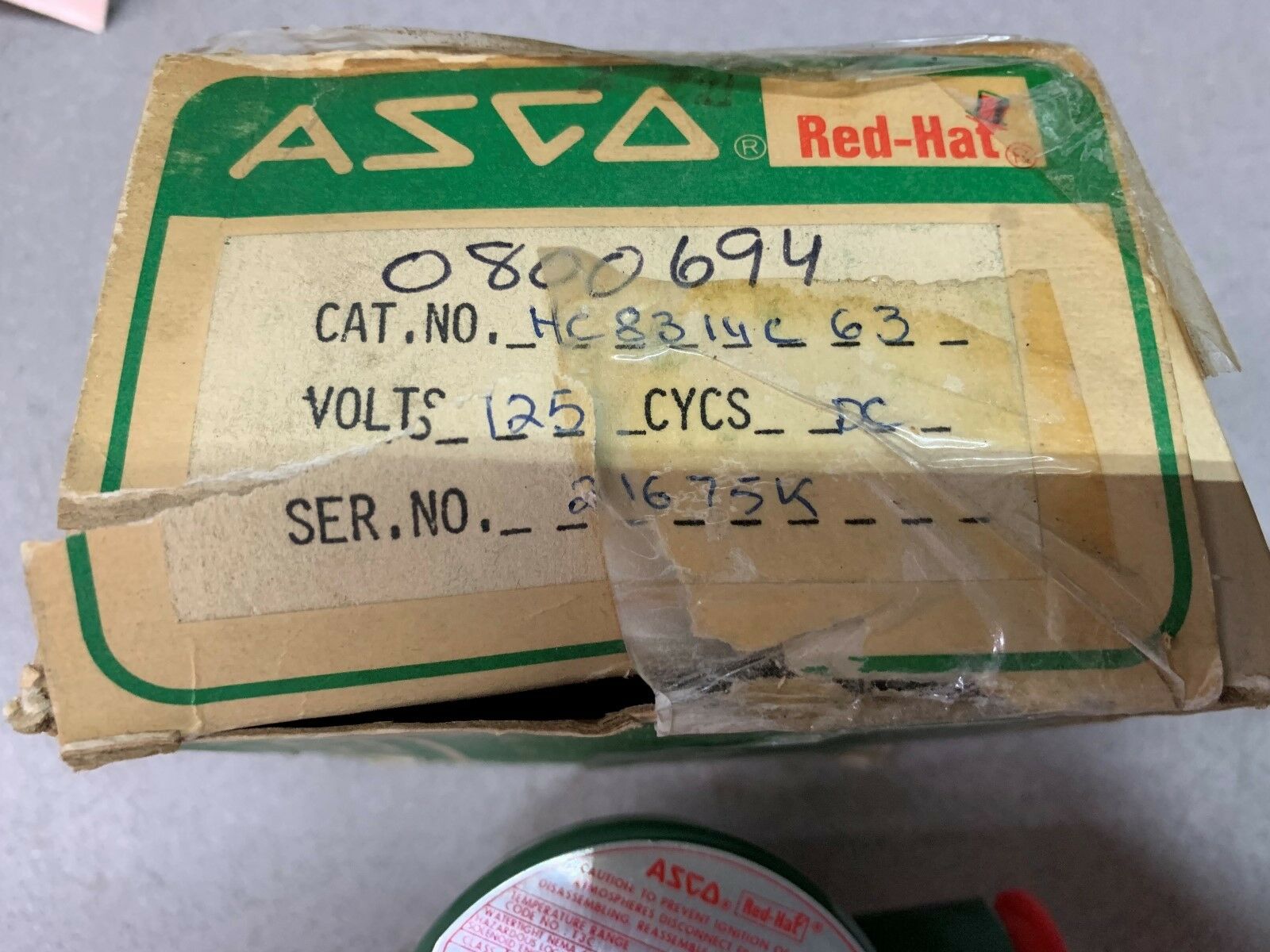 NEW IN BOX ASCO VALVE HC8314C63