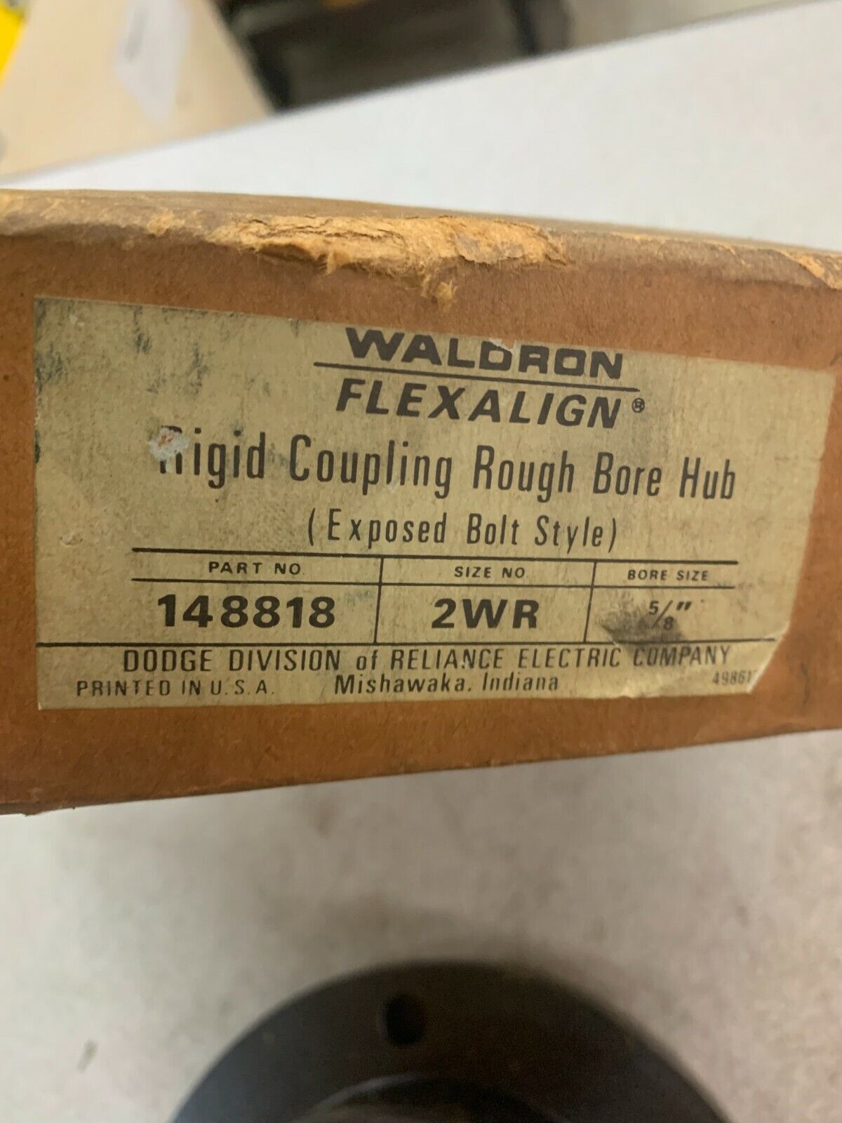 NEW DODGE WALDRON FLEXALIGN 5/8" BORE RIGID COUPLING ROUGH BORE HUB 148818 SIZE