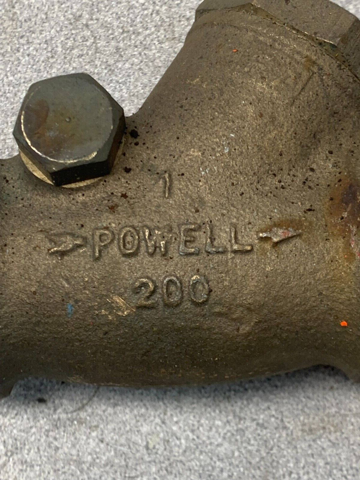 NEW NO BOX POWELL 1" SWING CHECK VALVE 200