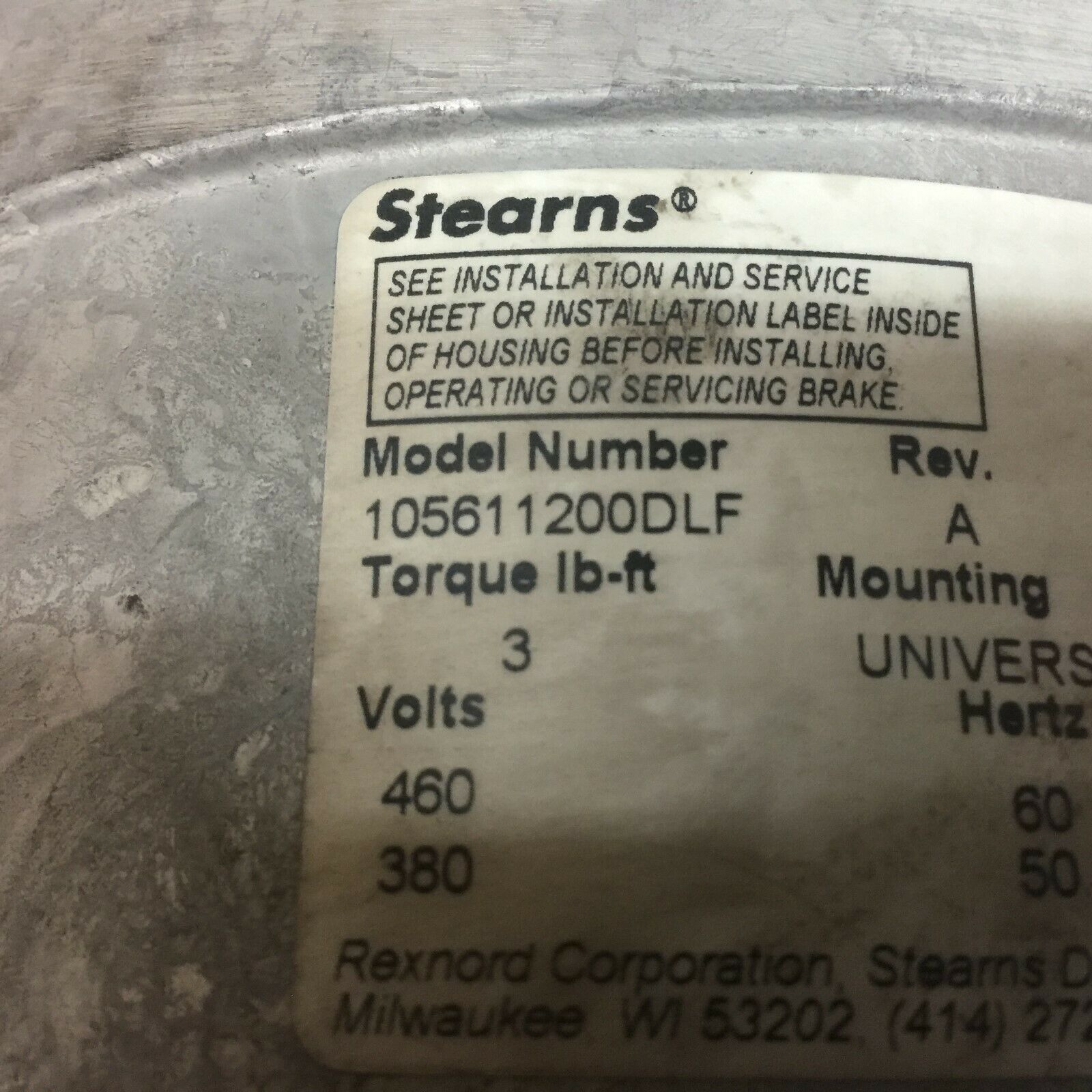 NEW IN BOX STEARNS SHAFT MOUNT BRAKE ASSY 105611200DLF