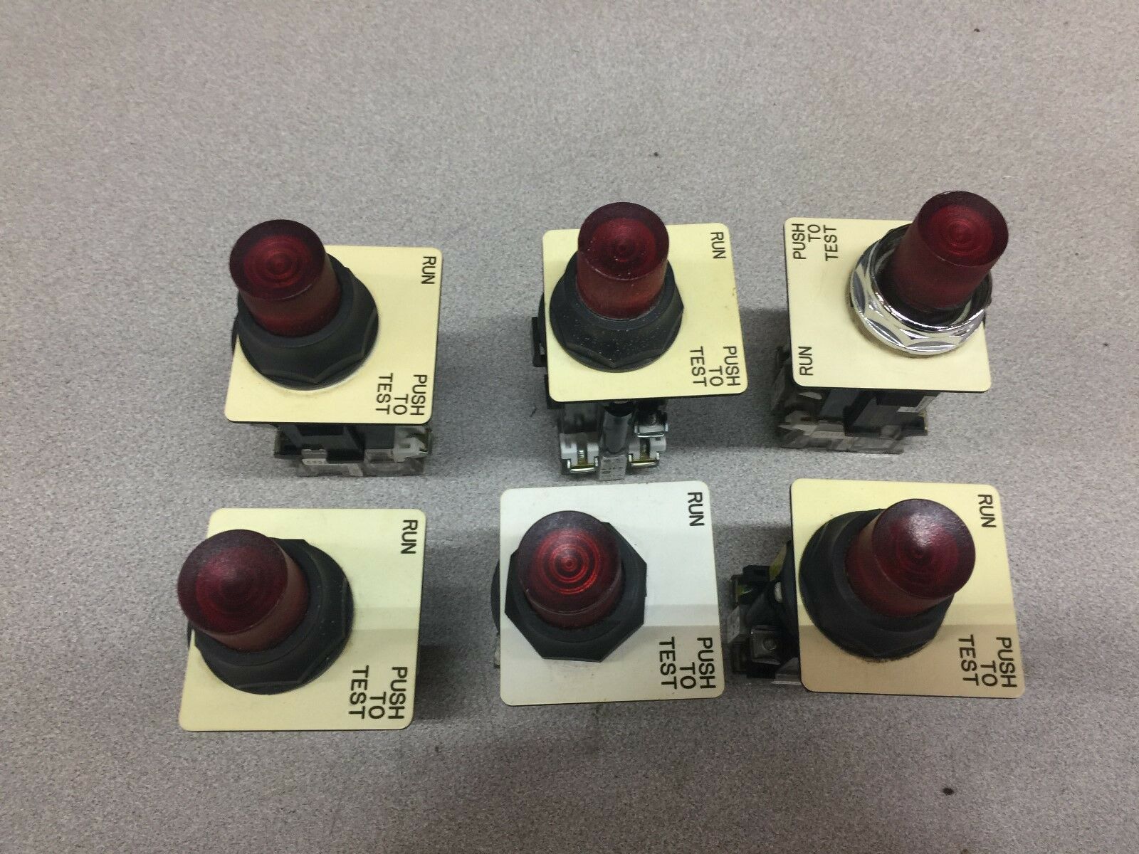 USED LOT OF 6 WESTINGHOUSE LIGHTED PUSH BUTTONS PB1T1P