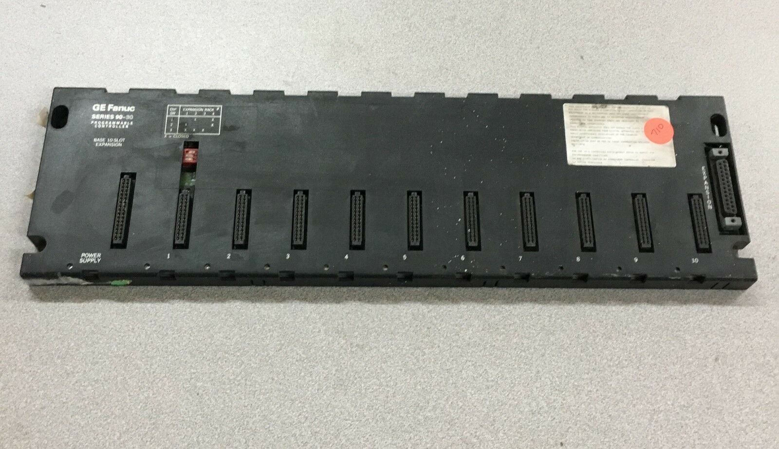 USED GE FANUC SERIES 90-30 10-SLOT BASE IC693CHS392C