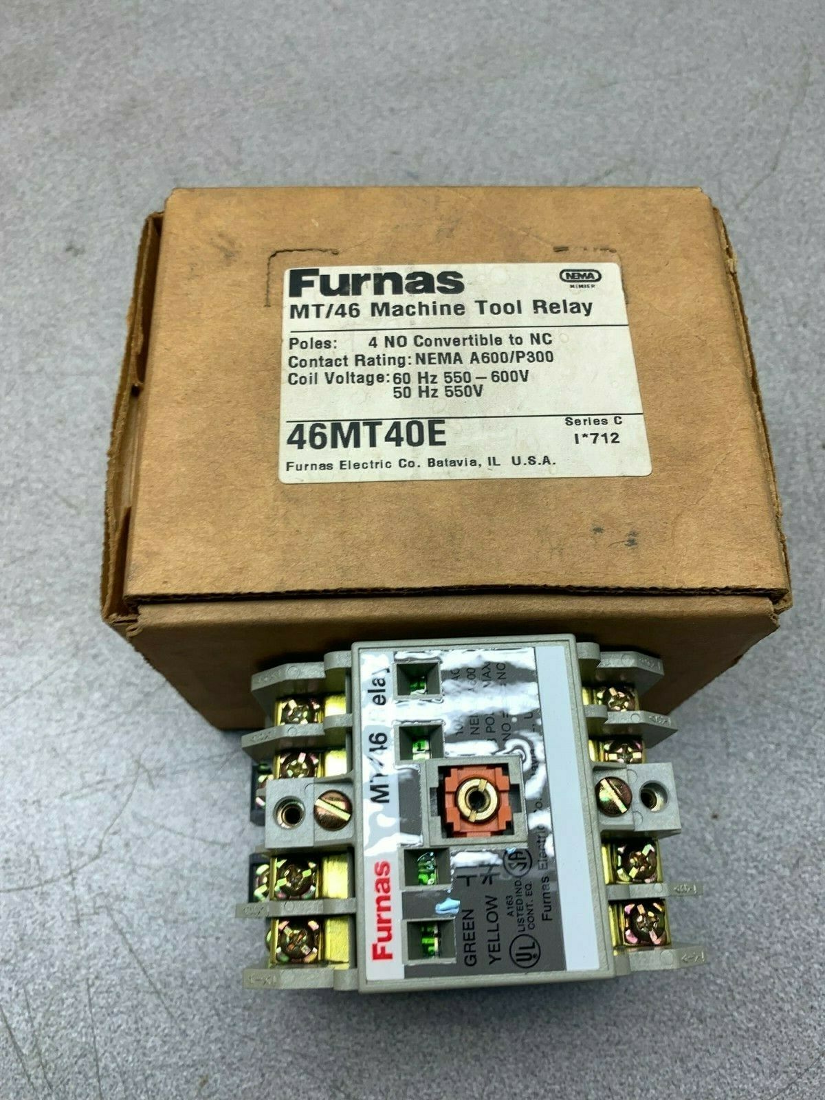 NEW IN BOX FURNAS RELAY 46MT40E