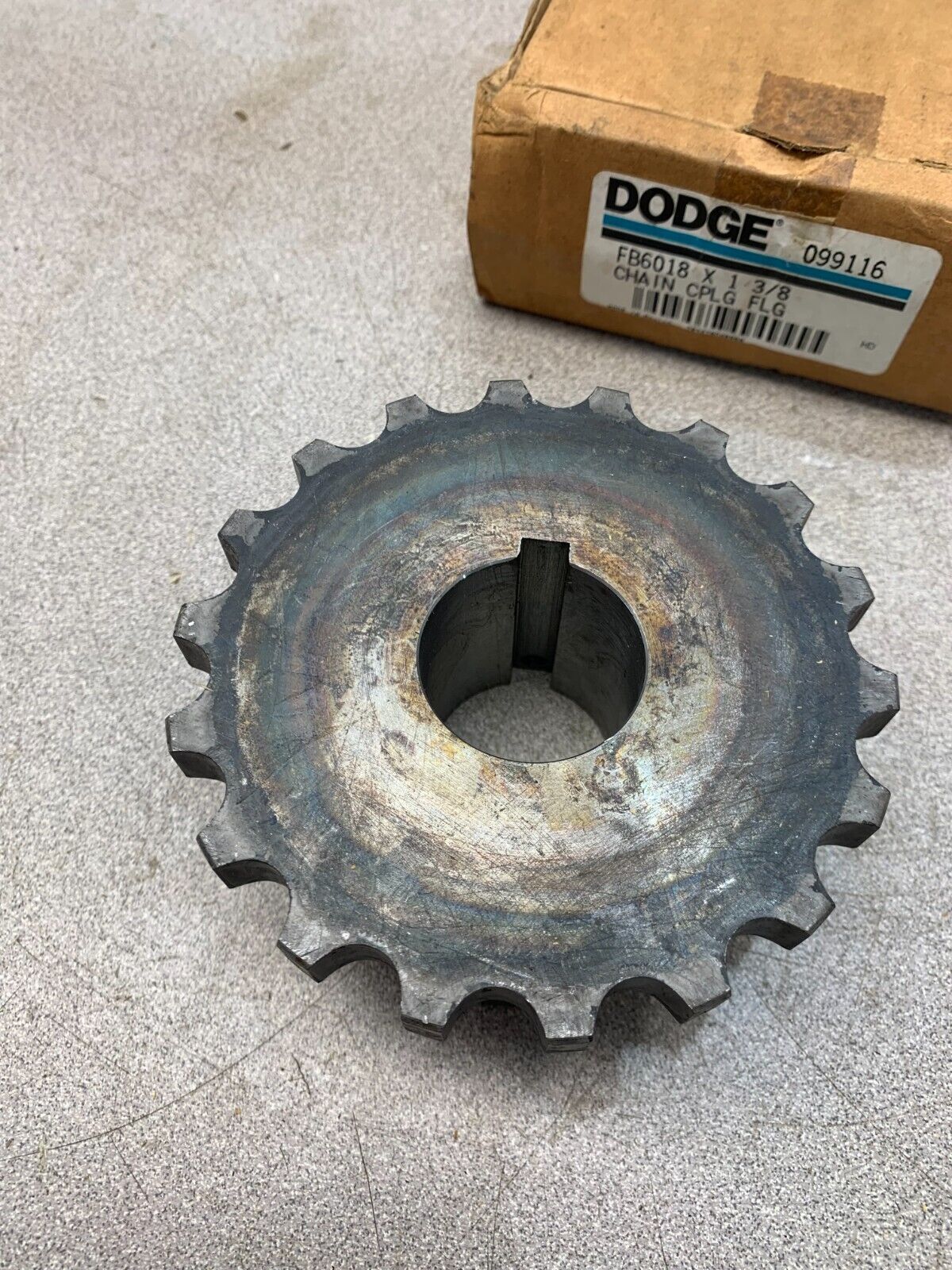 NEW IN BOX DODGE 099116 CHAIN COUPLING FLANGE FB6018 X 1-3/8