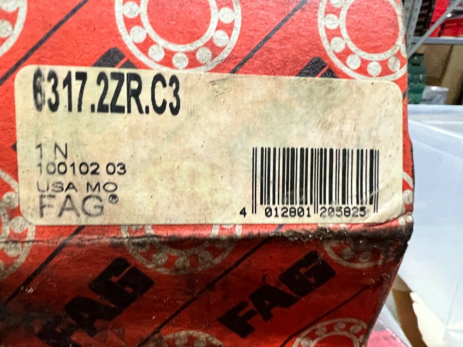 NEW IN BOX FAG BALL BEARING 6317.2ZR.C3