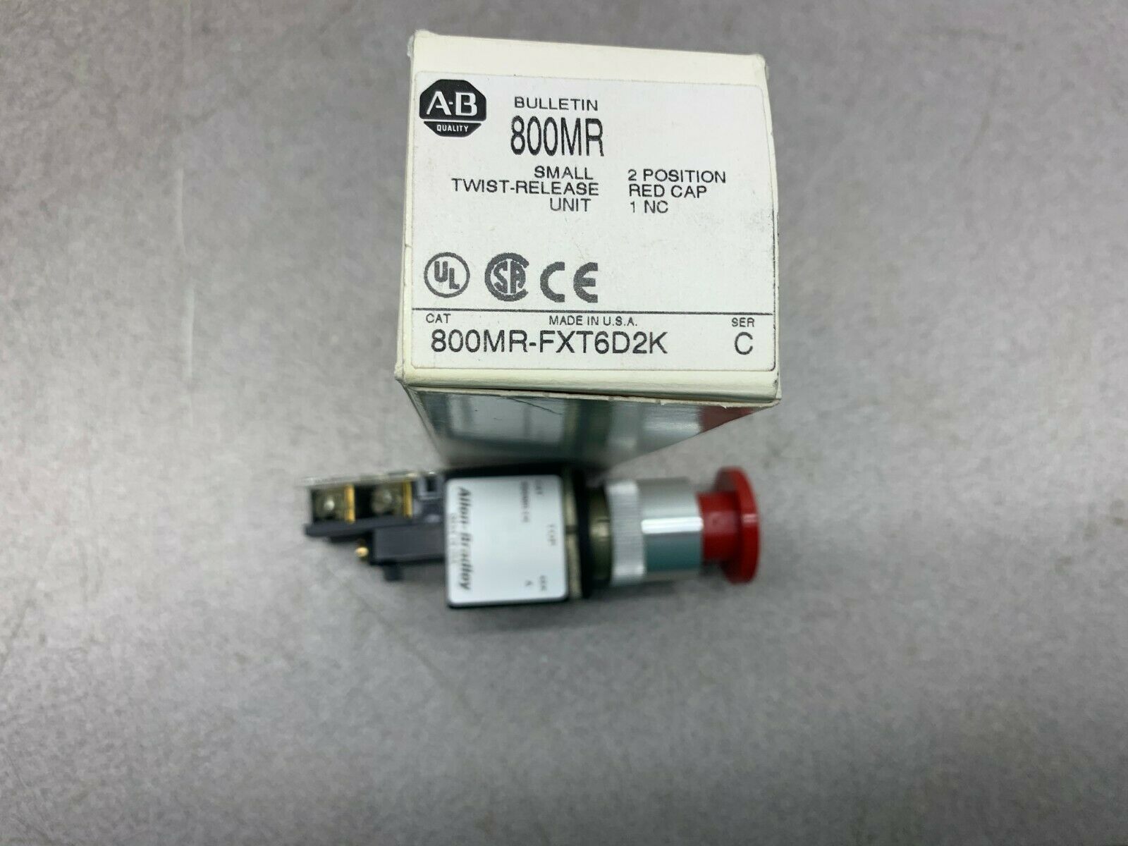 NEW IN BOX ALLEN BRADLEY TWIST-RELEASE BUTTON 800MR-FXT6D2K