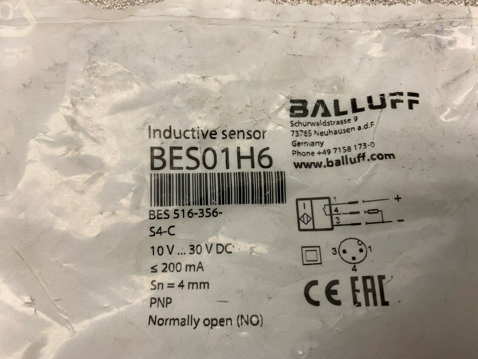 NEW IN PACKAGE BALLUFF SENSOR BES 516-356-S4-C