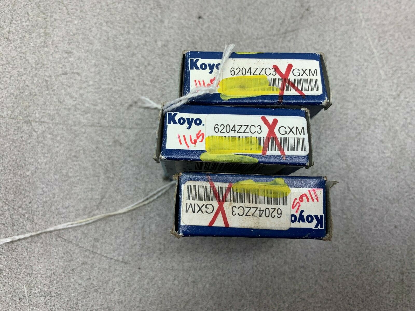 LOT OF 3 NEW IN BOX KOYO BEARING 6204ZZC3