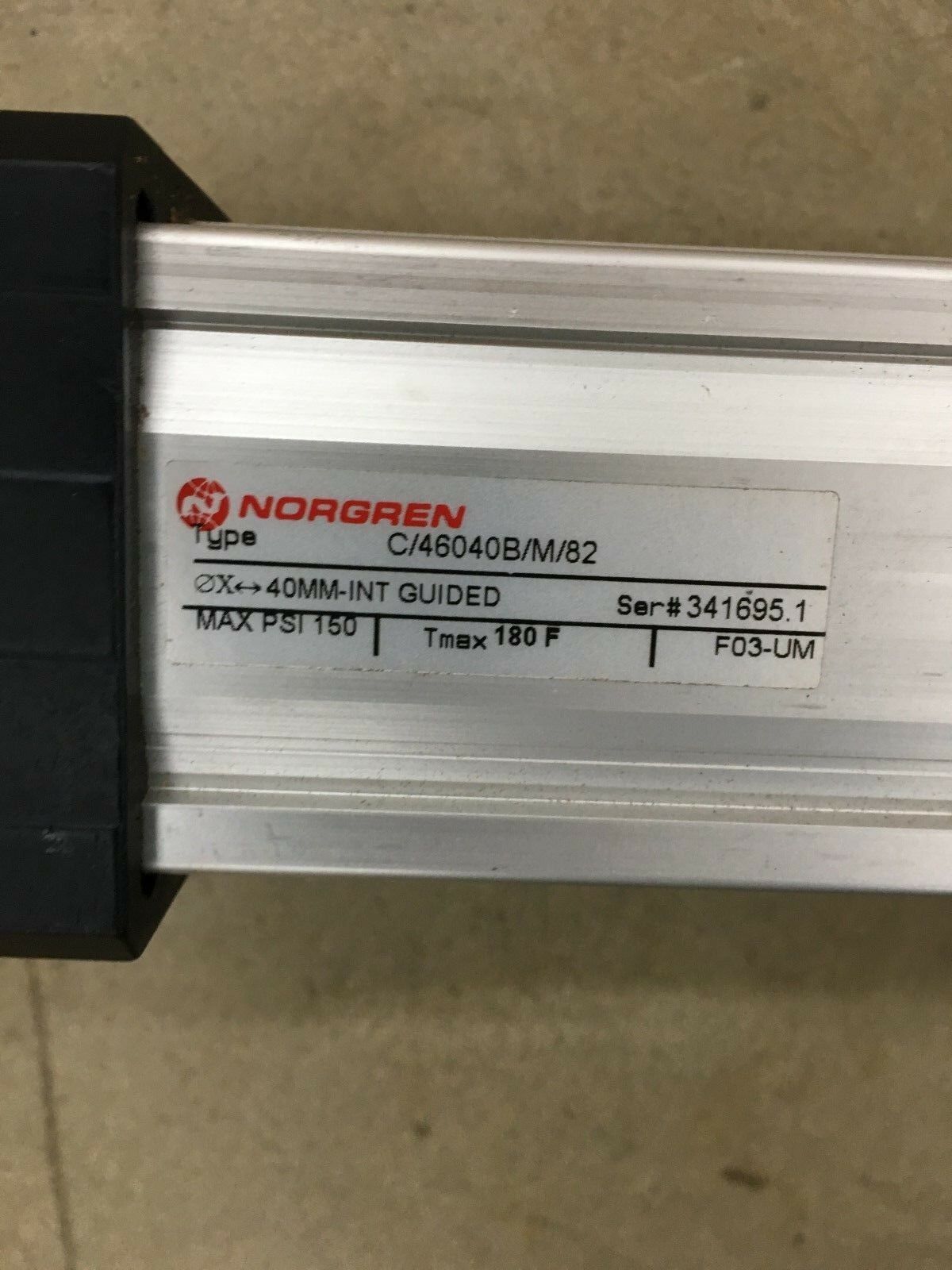 NEW NORGREN LINTRA 40MM-INT GUIDED RODLESS CYLINDER C/46040B/M/82