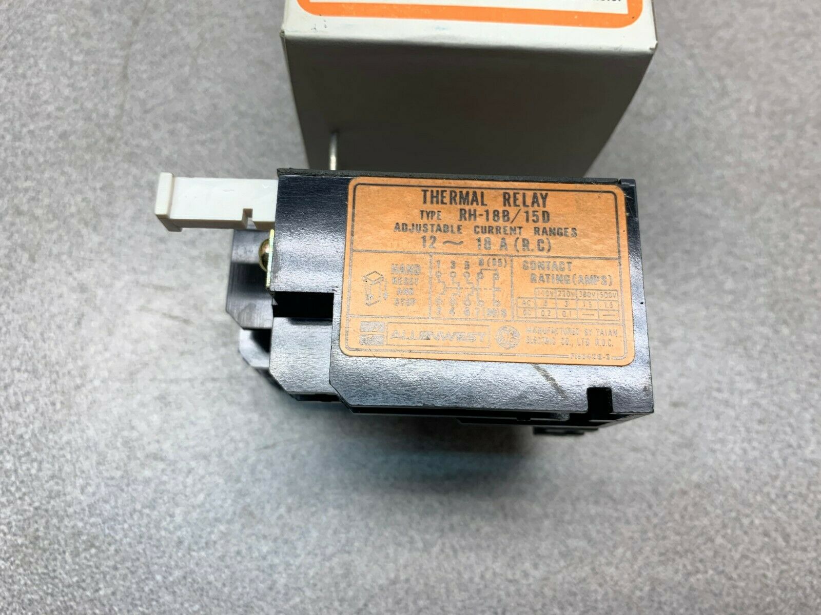 NEW IN BOX ALLEN WEST 12-18A RELAY RH-18B/15D