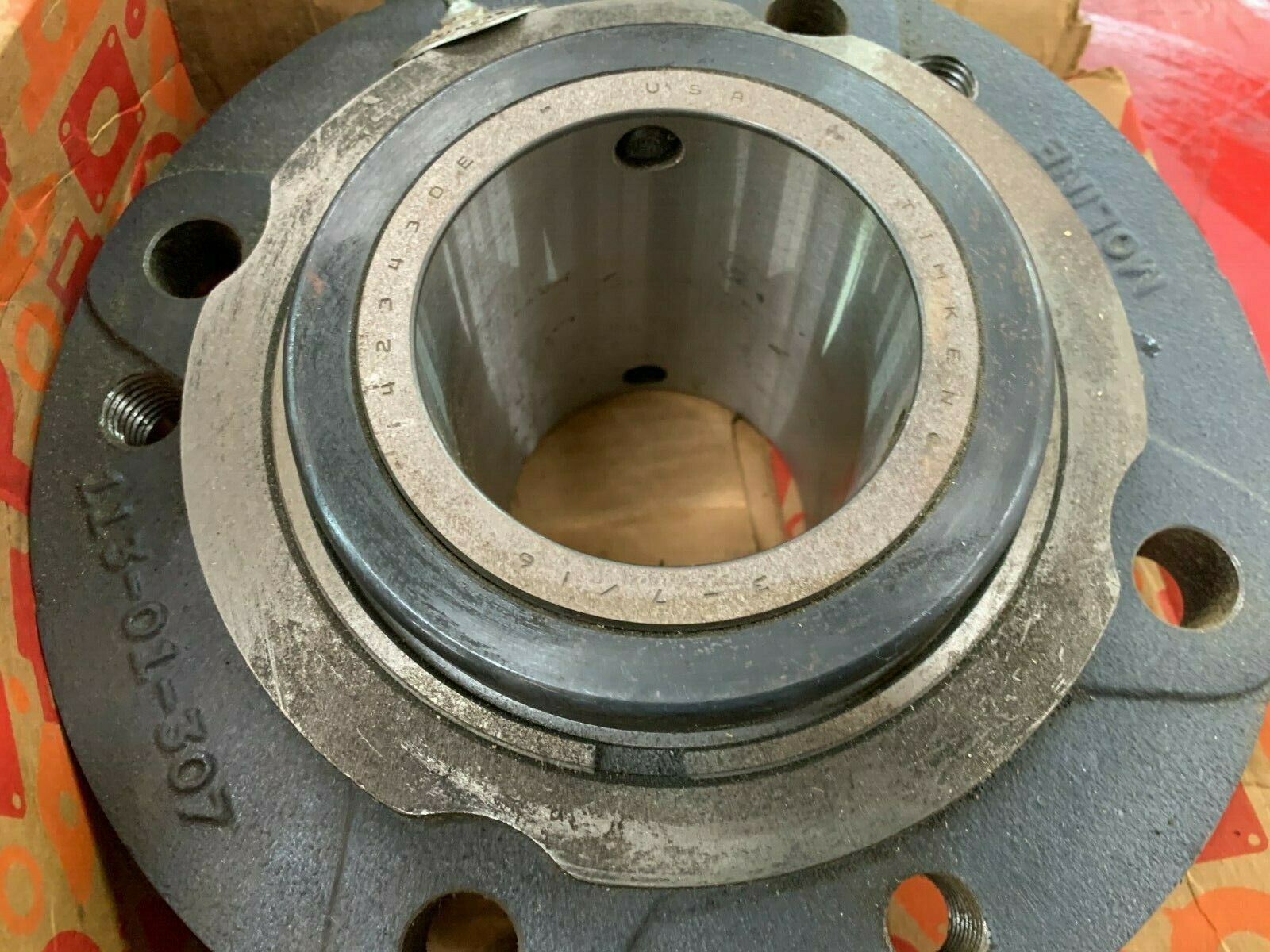 NEW IN BOX MOLINE 4-BOLT TYPE-E PILOTED FLANGE BEARING 3-7/16" BORE 113-01-307