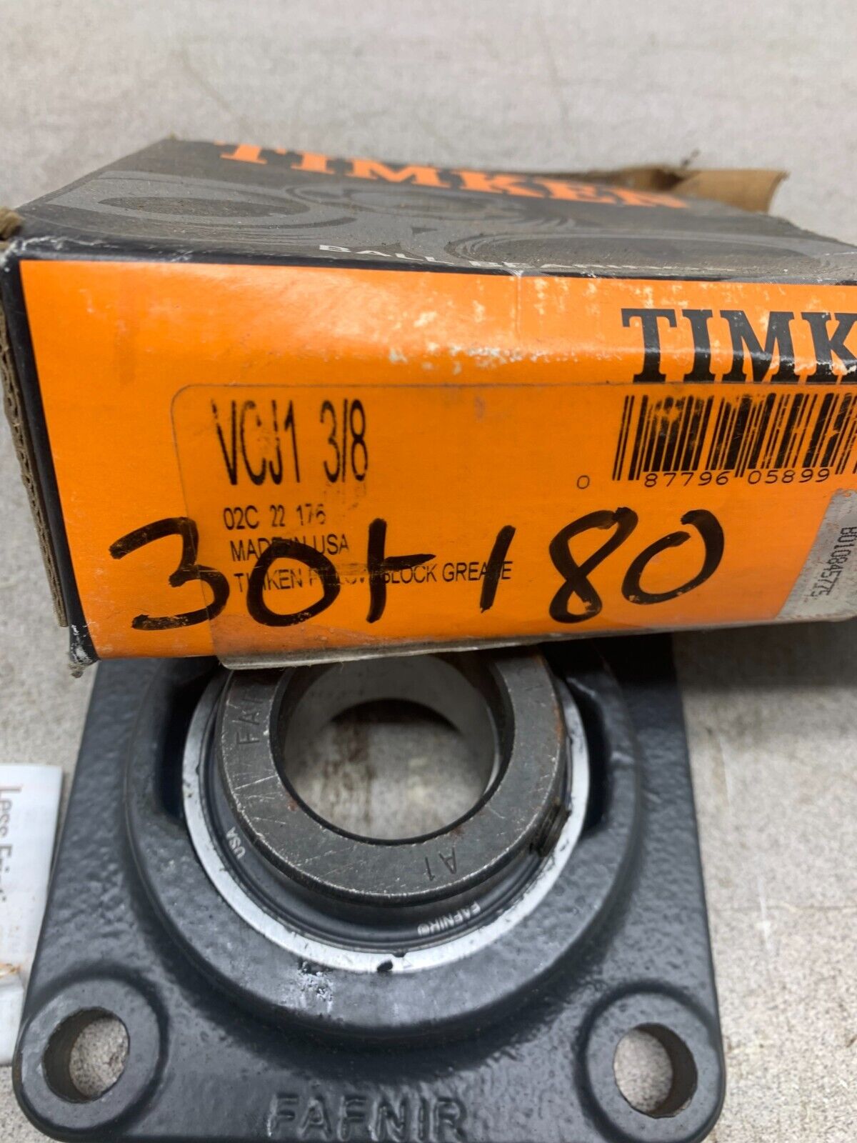 NEW IN BOX TIMKEN VCJ 1 3/8 4-BOLT FLANGE BEARING VCJ1-3/8