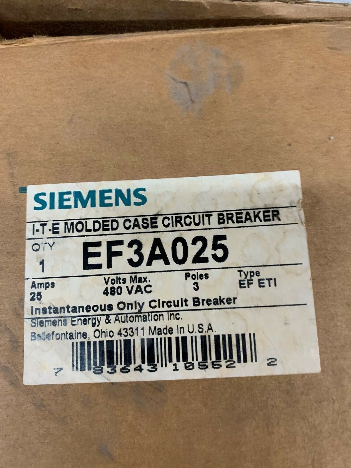 NEW IN BOX SEIMENS BREAKER EF3A25