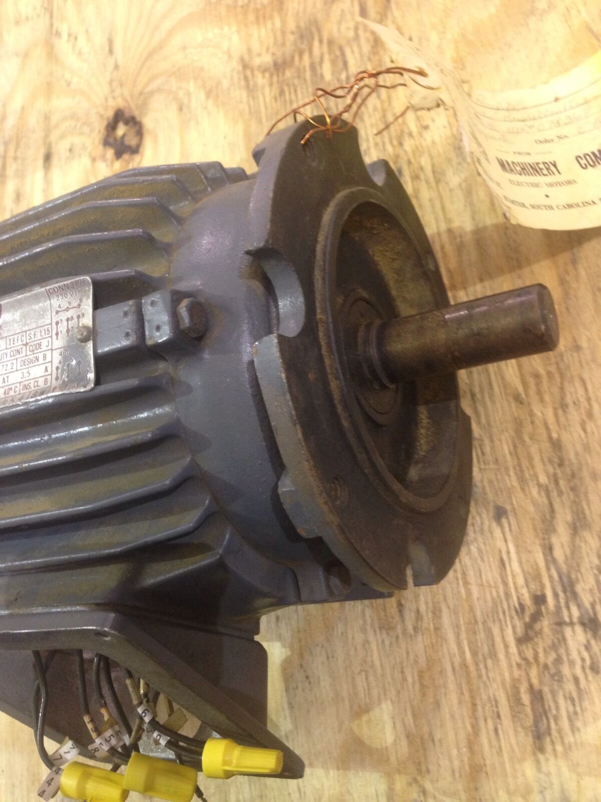 USED VANGUARD 1HP MOTOR 3 PHASE 1735 RPM  N VM-5010