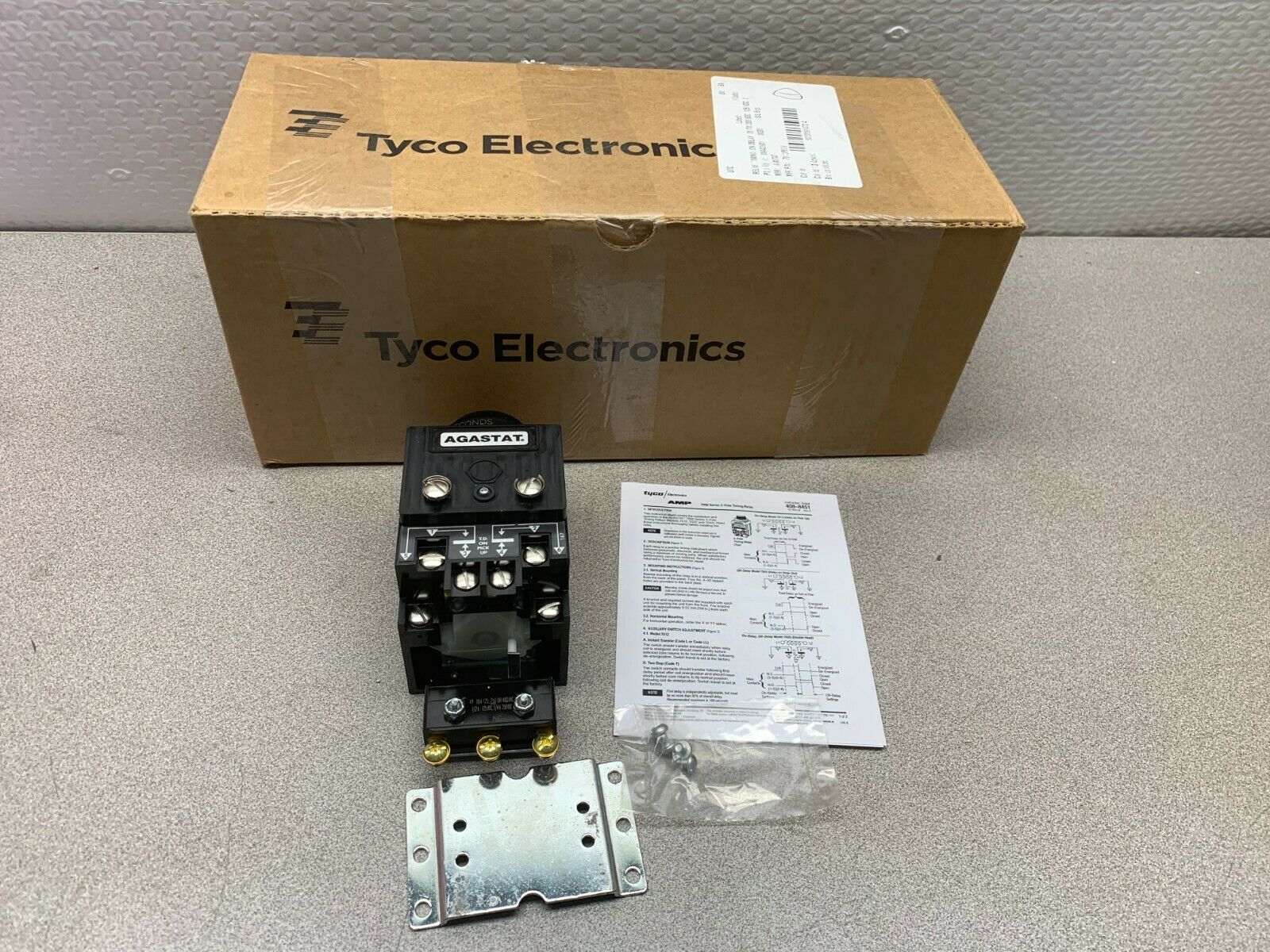 NEW IN BOX AGASTAT 125VDC. TIMER 20-200 SEC. TYCO TIMING RELAY 7012PELV