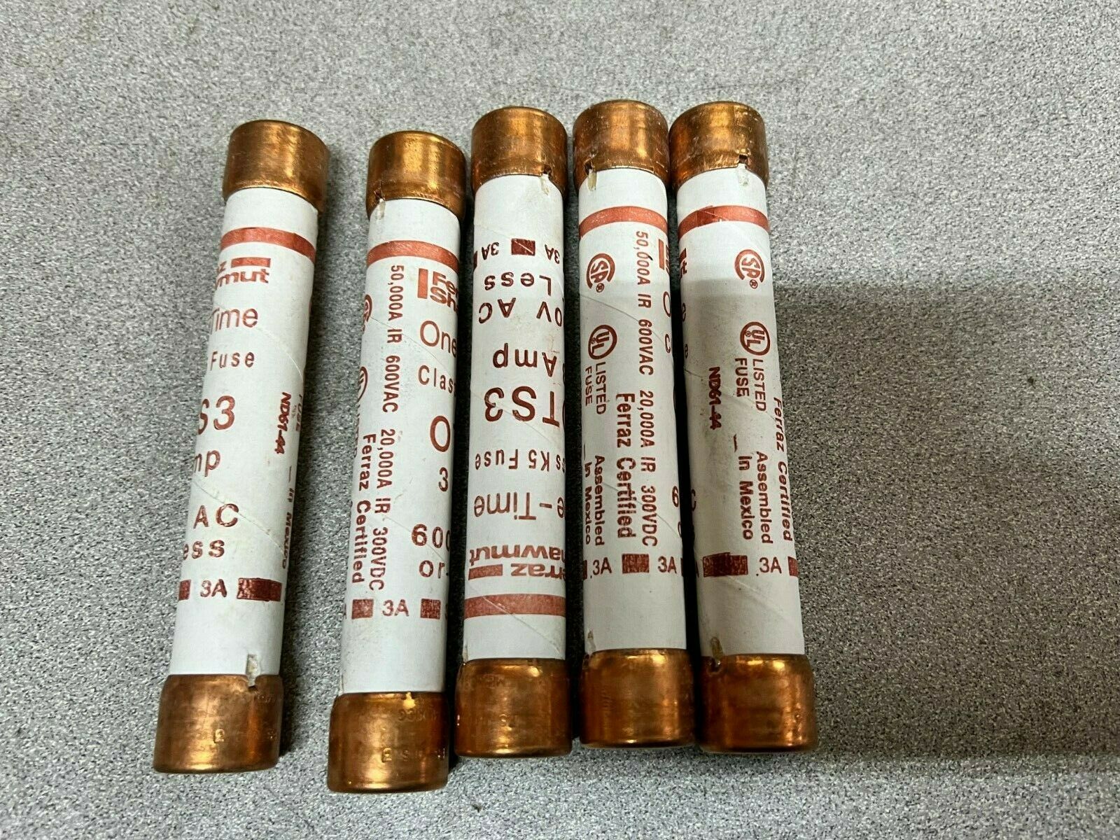 LOT OF 5 NEW NO BOX SHAWMUT FUSE OTS3