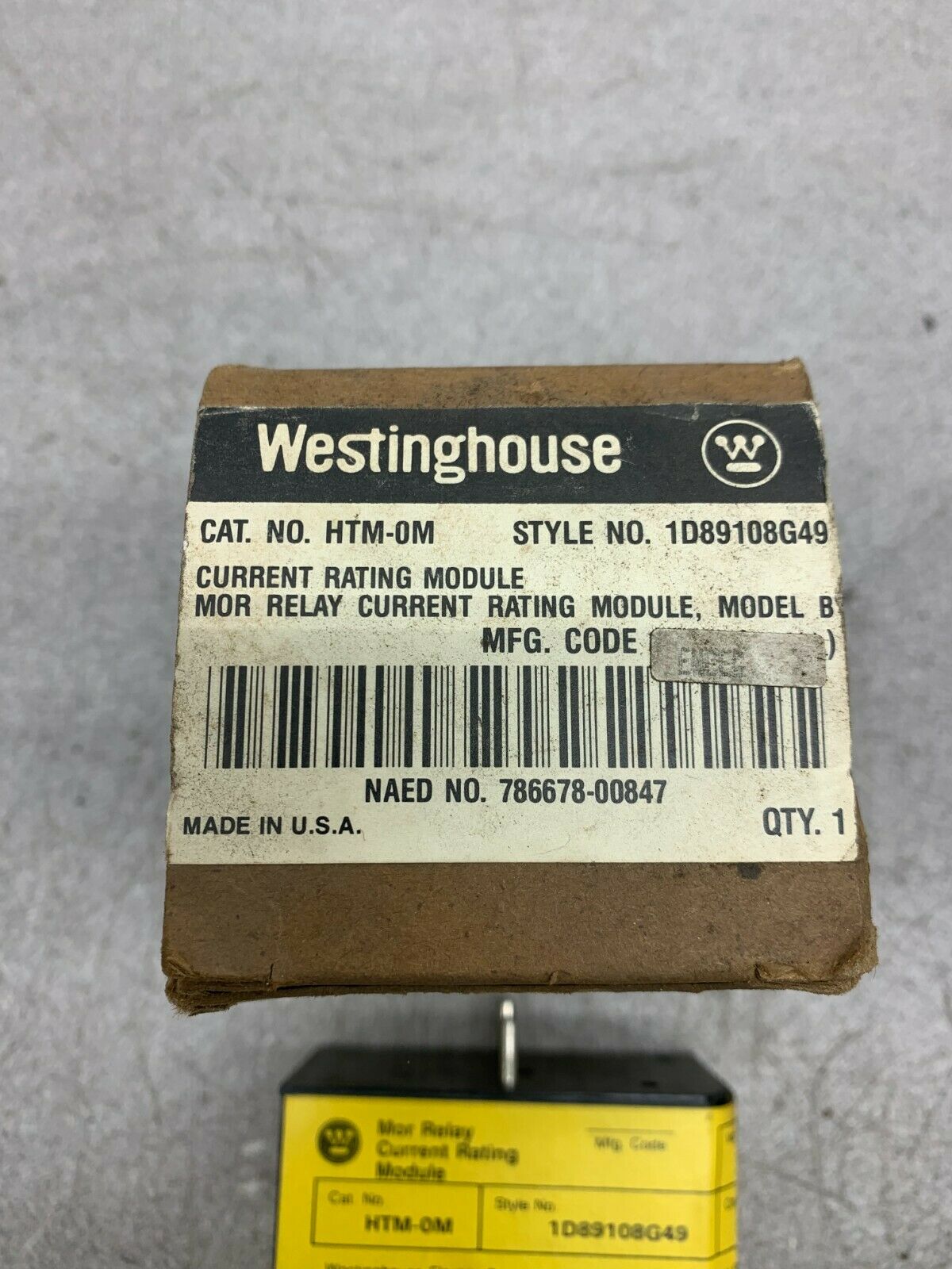 NEW IN BOX WESTINGHOUSE HTM-0M CURRENT RATING MODULE HTM-OM STYLE 1D89108G49