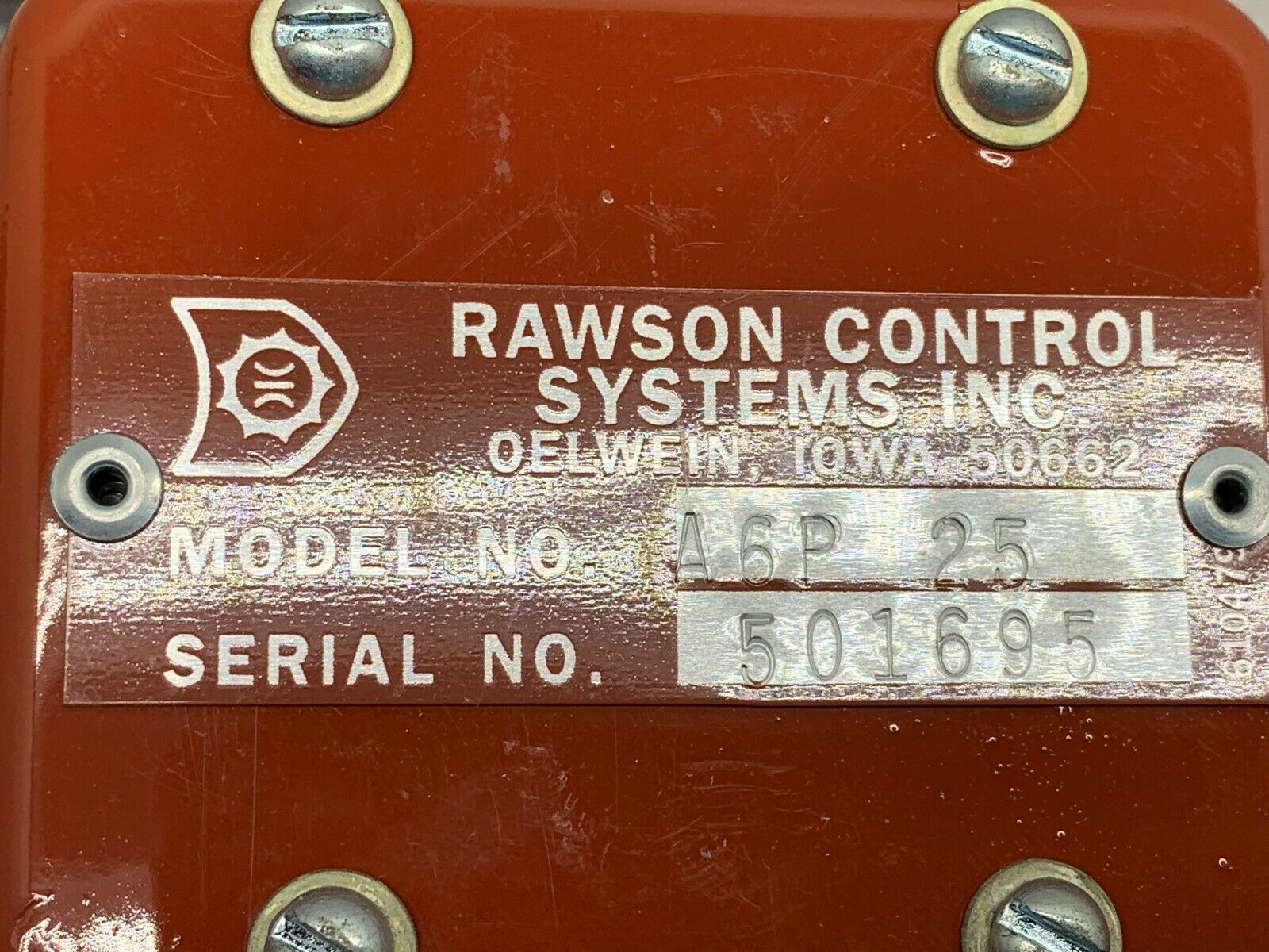 NEW NO BOX RAWSON CONTROL SYSTEMS A6P25