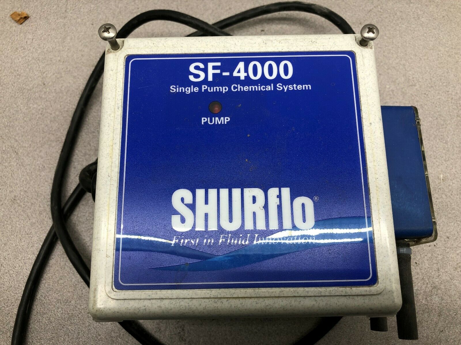 USED SHURFLO 120/208/240 VAC SINGLE PUMP CHEMICAL SYSTEM SF-4000