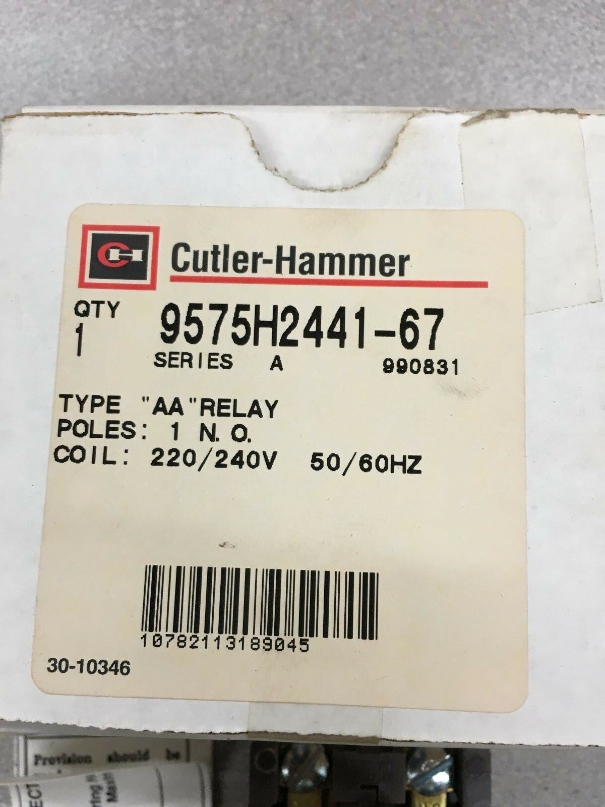 NEW IN BOX CUTLER-HAMMER OVERLOAD RELAY 9575H2441-67