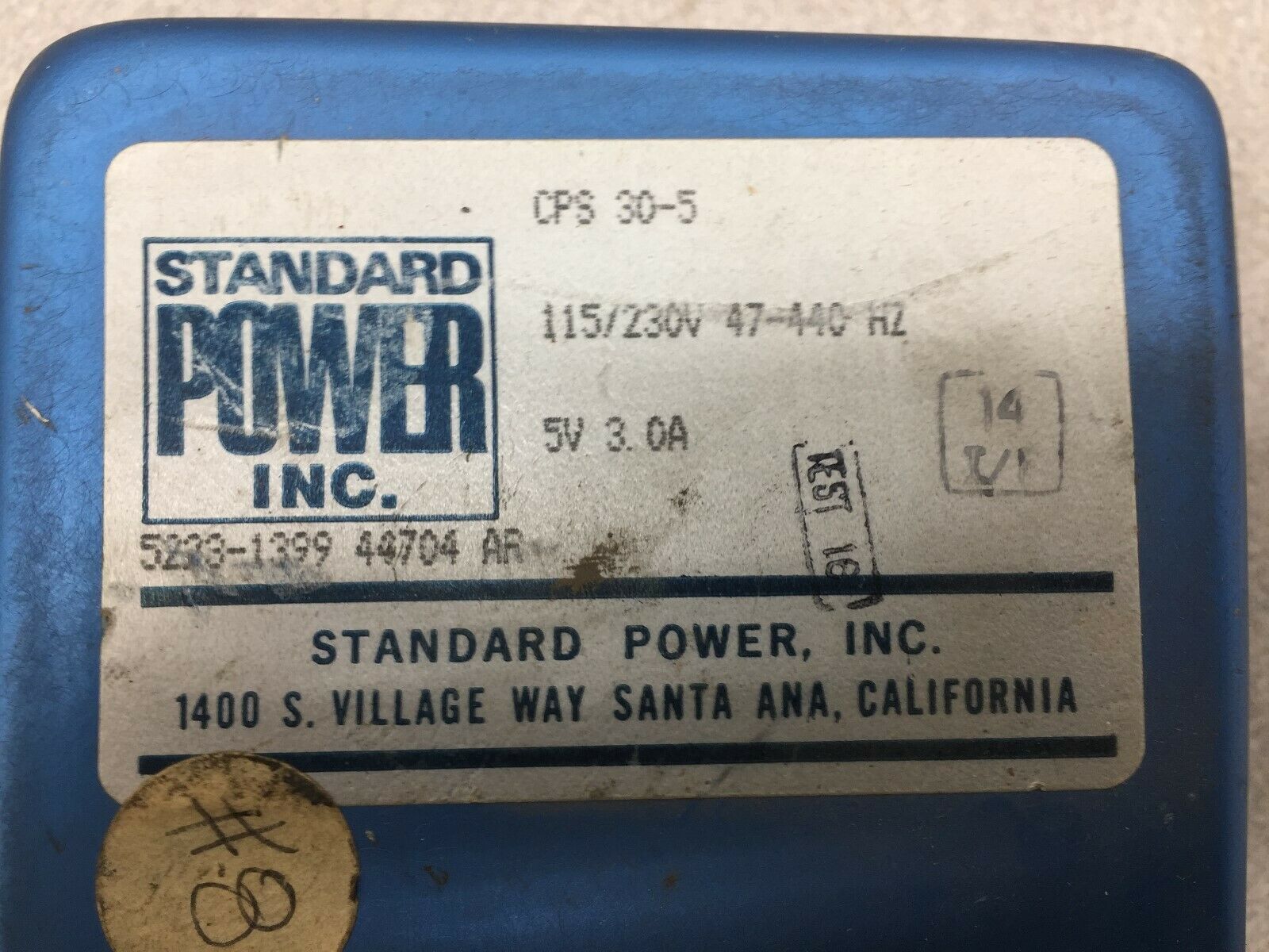 USED STANDARD POWER 115/230 VAC PRI 5V 3.0 AMP POWER SUPPLY CPS 30-5