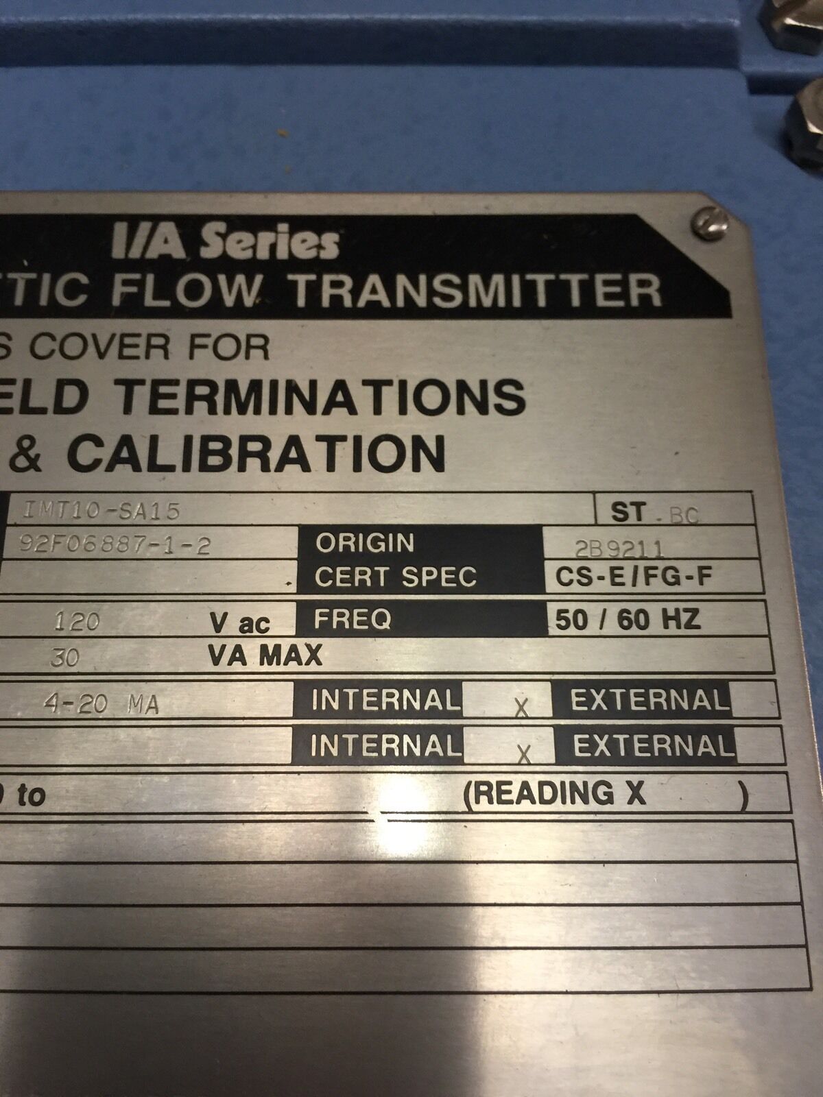 (REMAN) FOXBORO I/A SERIES MAGNETIC FLOW TRANSMITTER IMT10-SA15