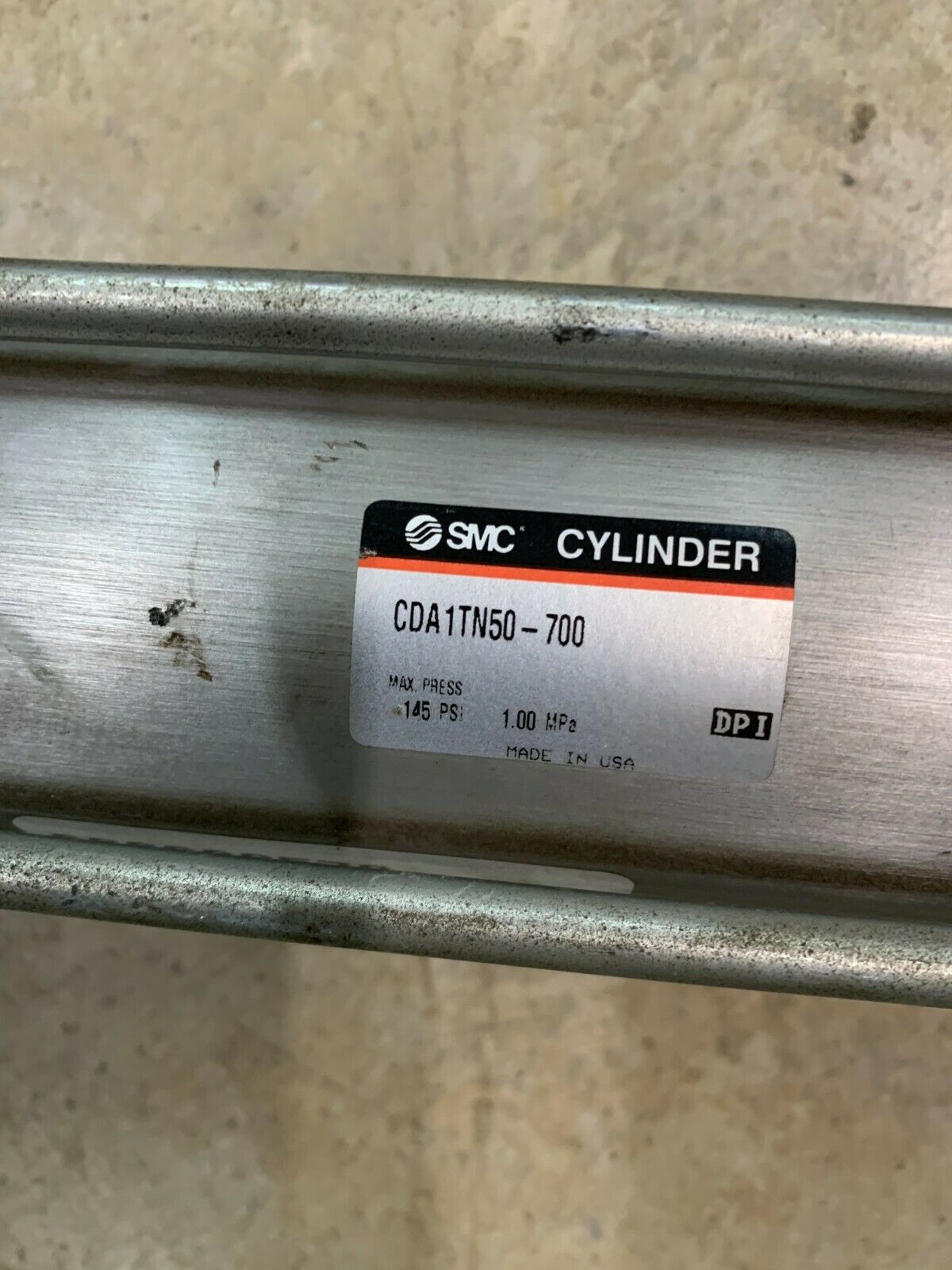 USED SMC DOUBLE ACTING PNEUMATIC CYLINDER CDA1TN150-700