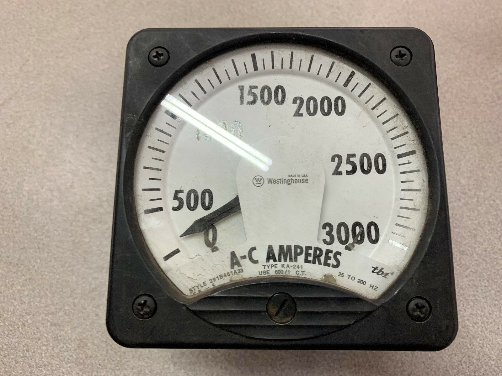 USED WESTINGHOUSE  0-3000 AMP PANEL METER 291B461A33