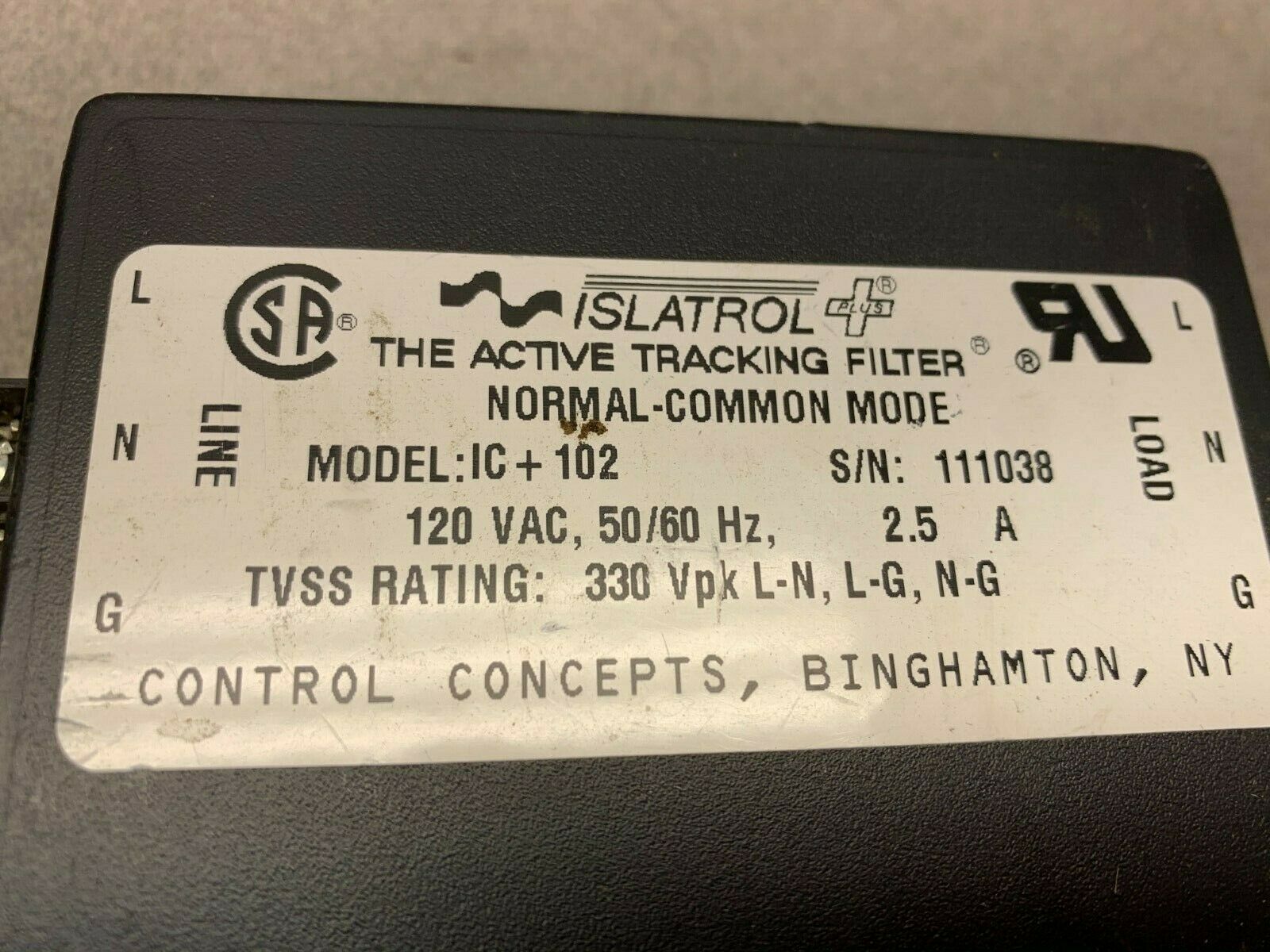 USED ISATROL TRACKING FILTER IC+102