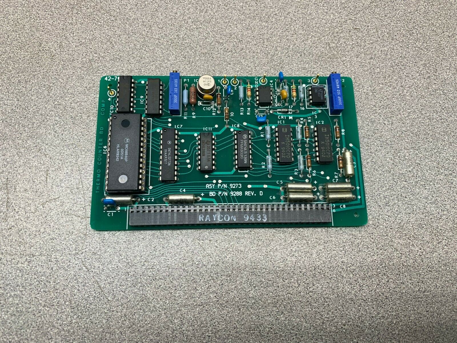 NEW NO BOX THERMO COUNTER BOARD 9273 9288 REV. D