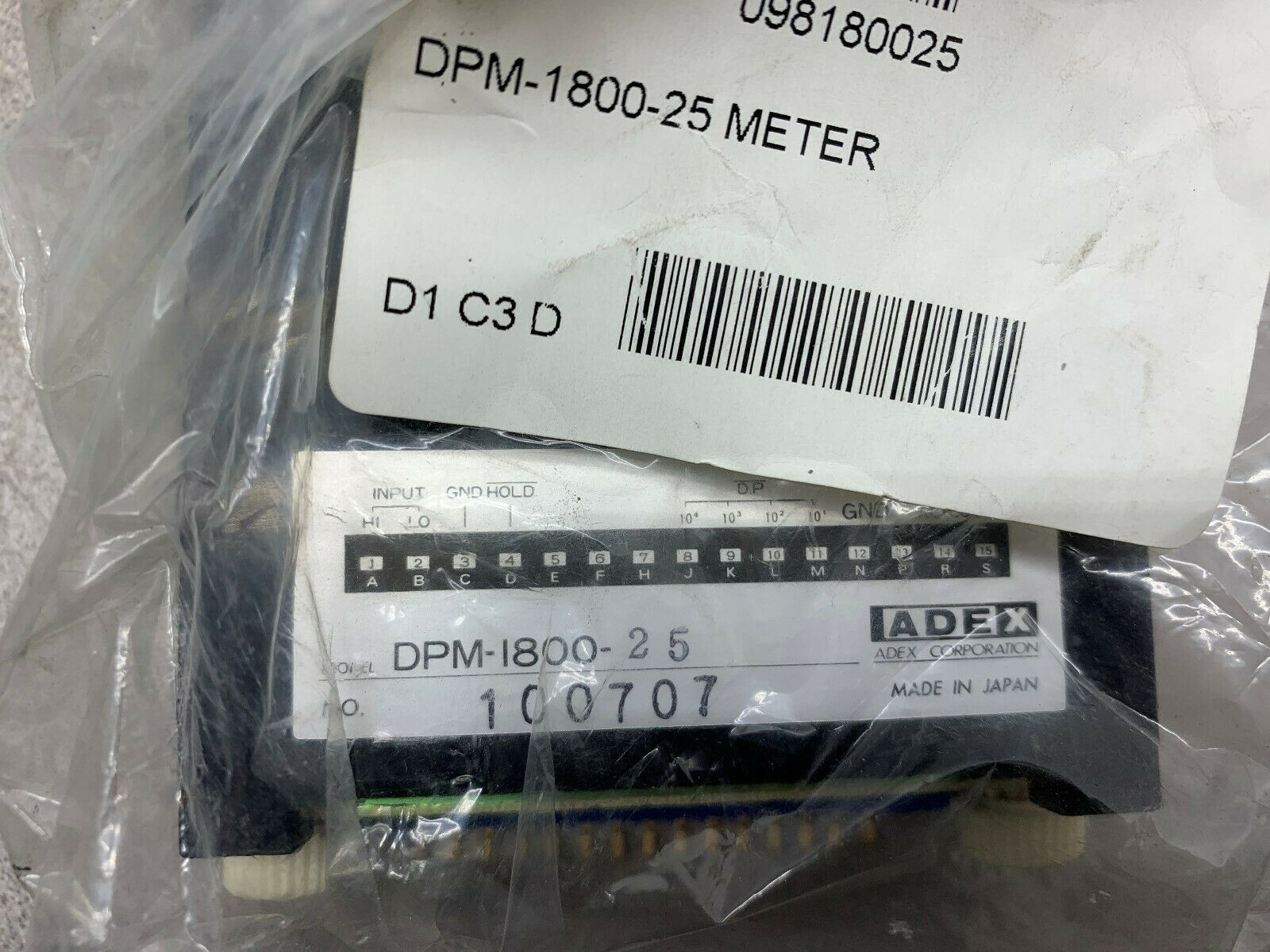 NEW IN BOX ADEX METER DPM-1800-25