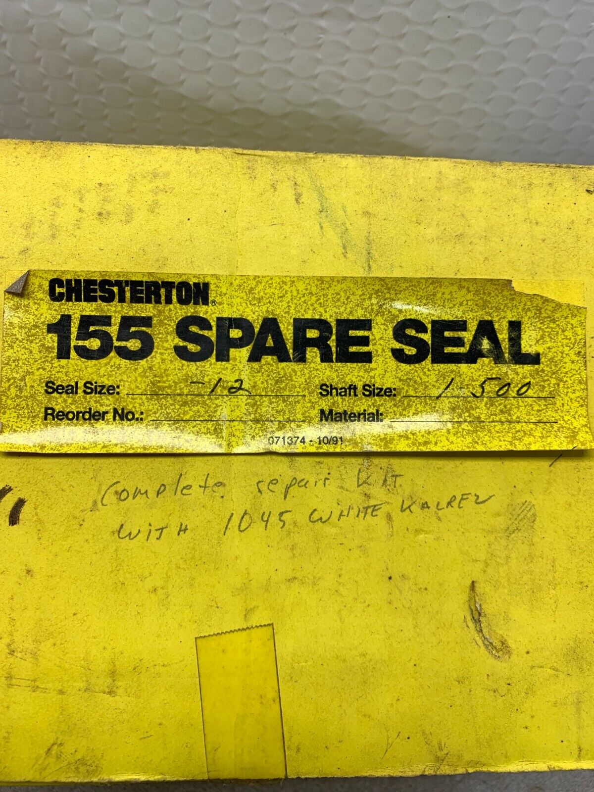 NEW IN BOX CHESTERTON 155 SPARE SEAL REPAIR KIT SEAL SIZE -12 SHAFT SIZE 1.500