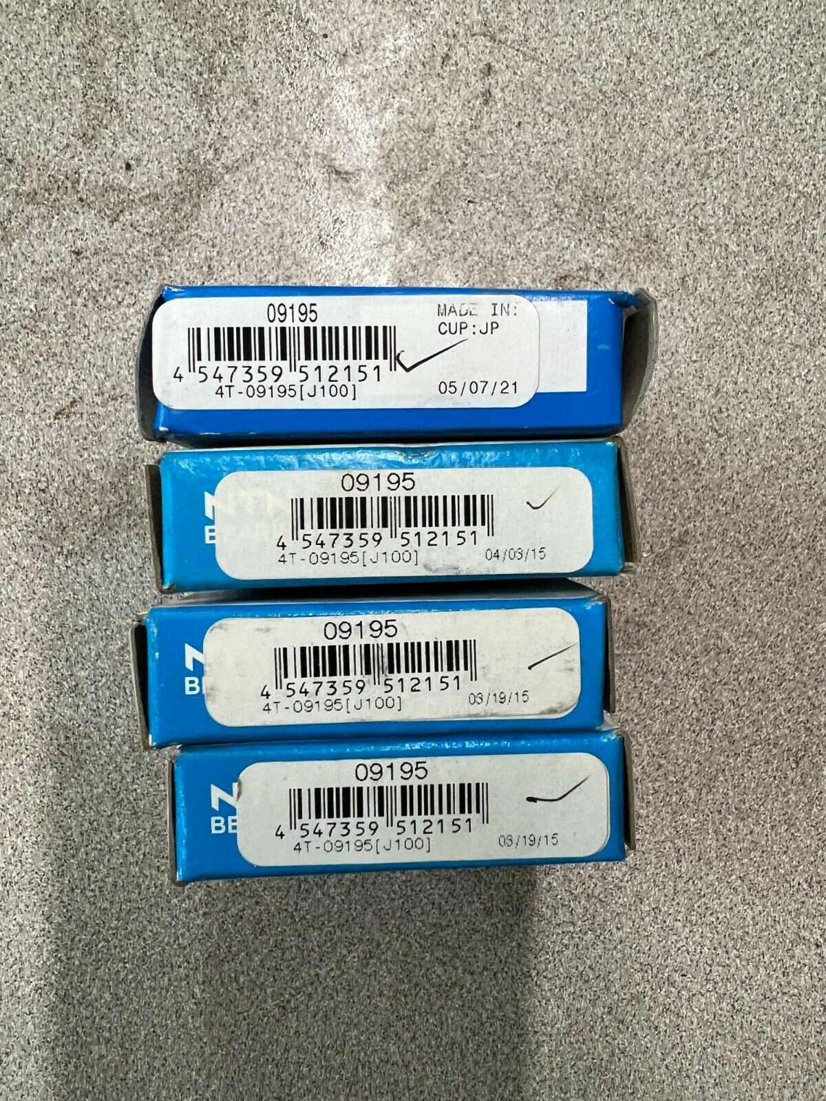 LOT OF 4 NEW IN BOX NTN BEARING RACE 4T-09195