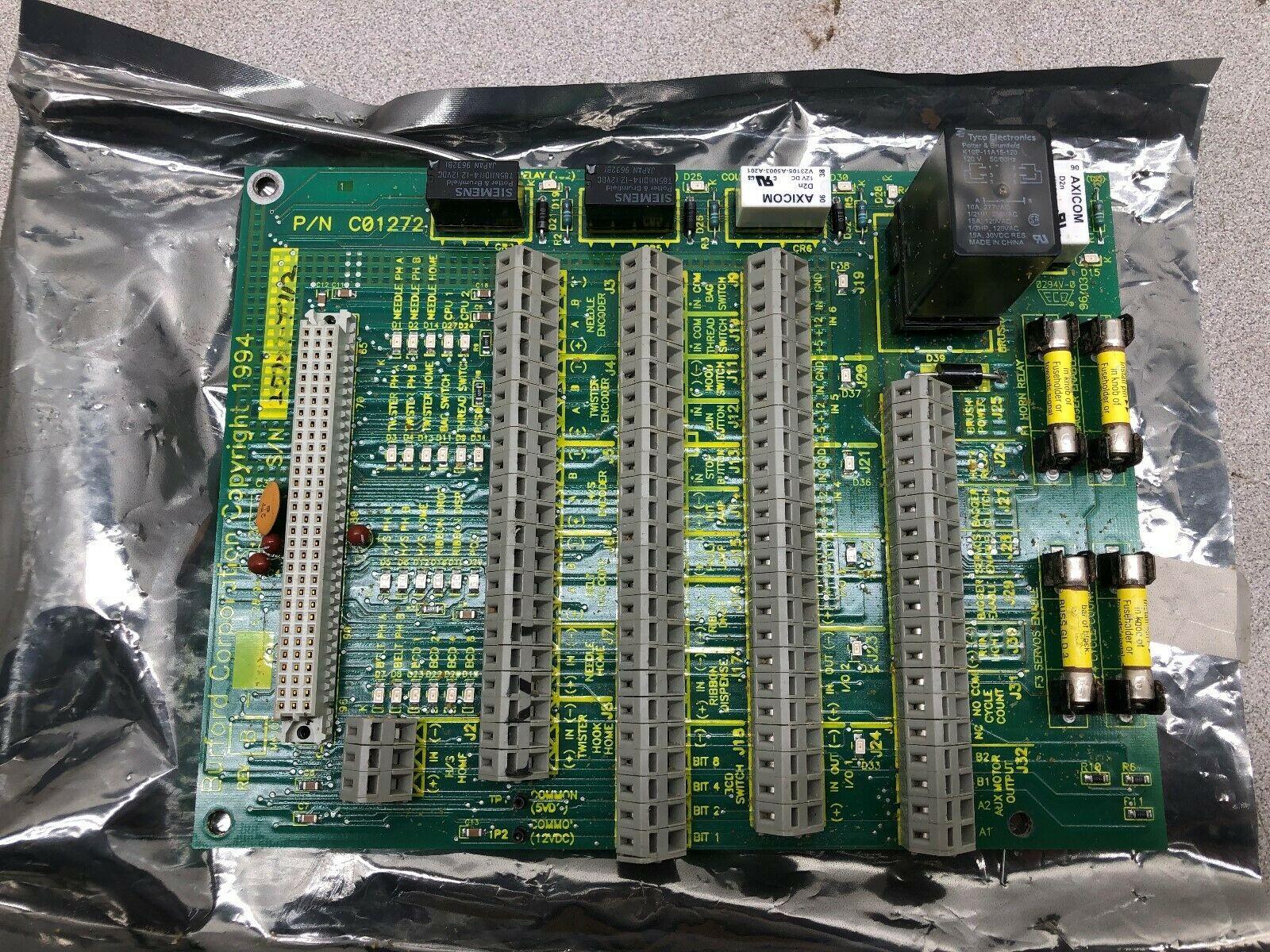 USED BURFORD CONNECTOR BOARD (WITH ALL RELAYS) CO1272