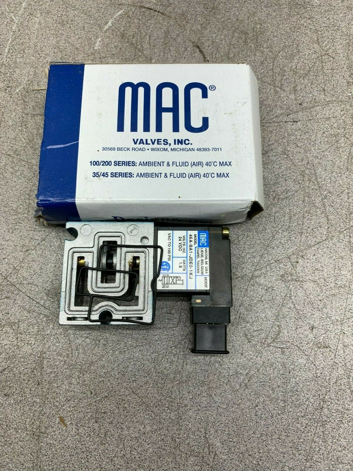 NEW IN BOX MAC VALVE 46A-SA1-JDE0-1KJ