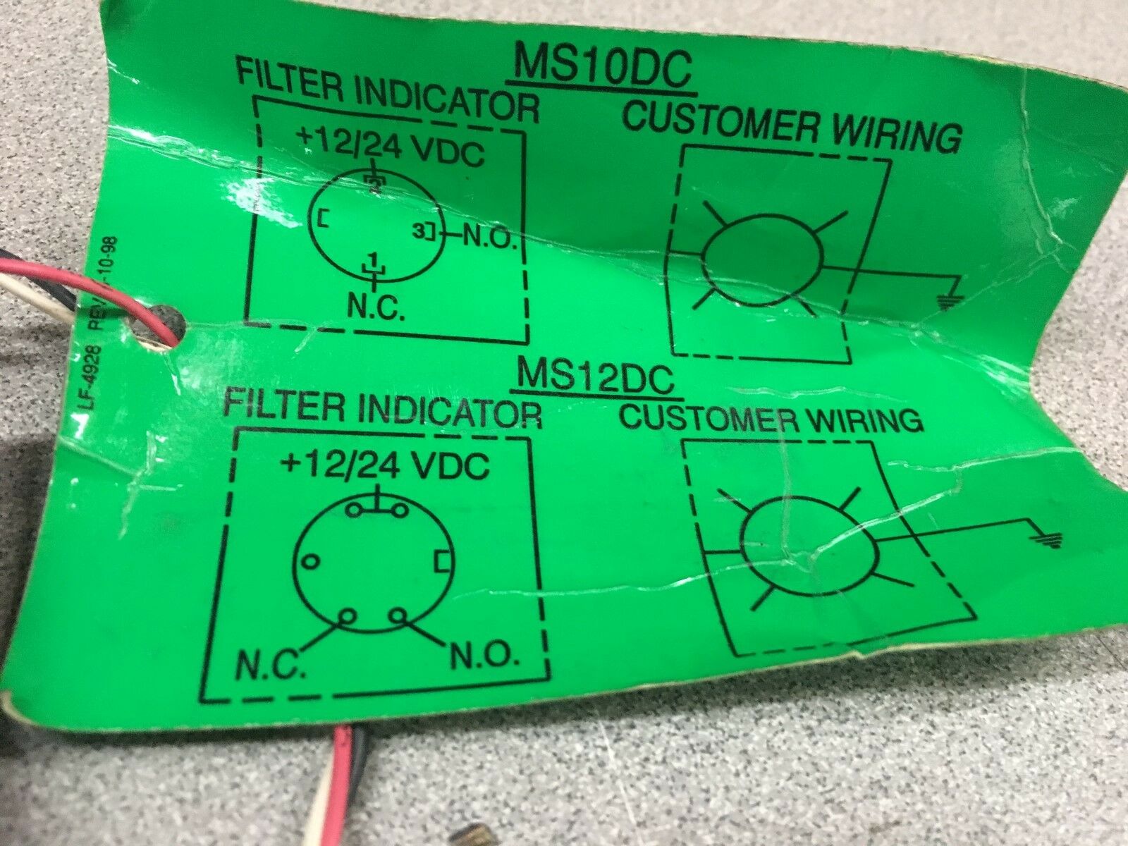 NEW NO BOX SCHROEDER PRESSURE SWITCH MS5DC MS11DC