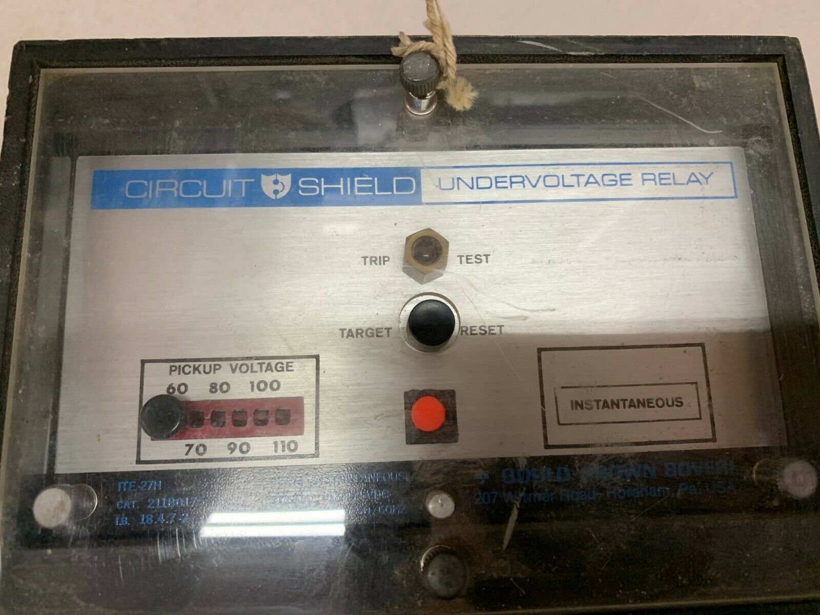 USED ITE GOULD CIRCUIT SHIELD UNDERVOLTAGE RELAY 211B0175