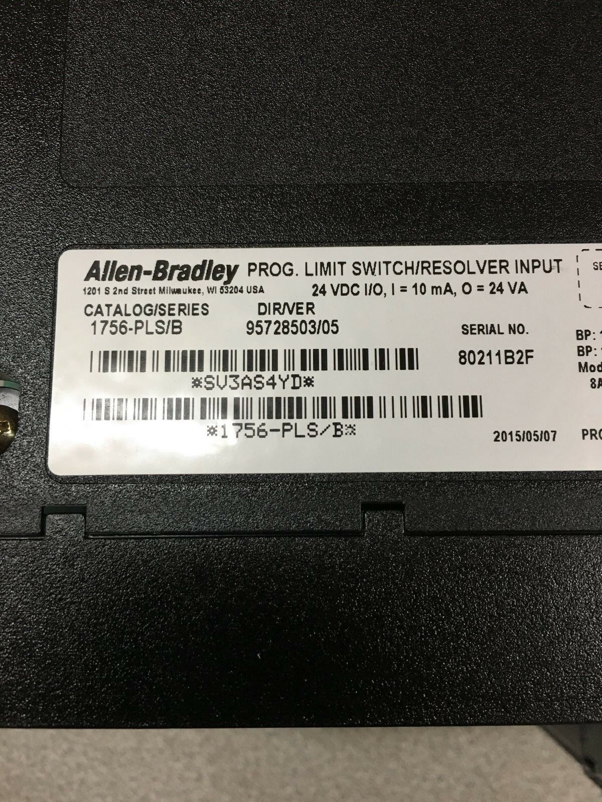 USED ALLEN-BRADLEY ControlLogix PROG. LIMIT SWITCH RESOLVER MODULE 1756-PLS SERI